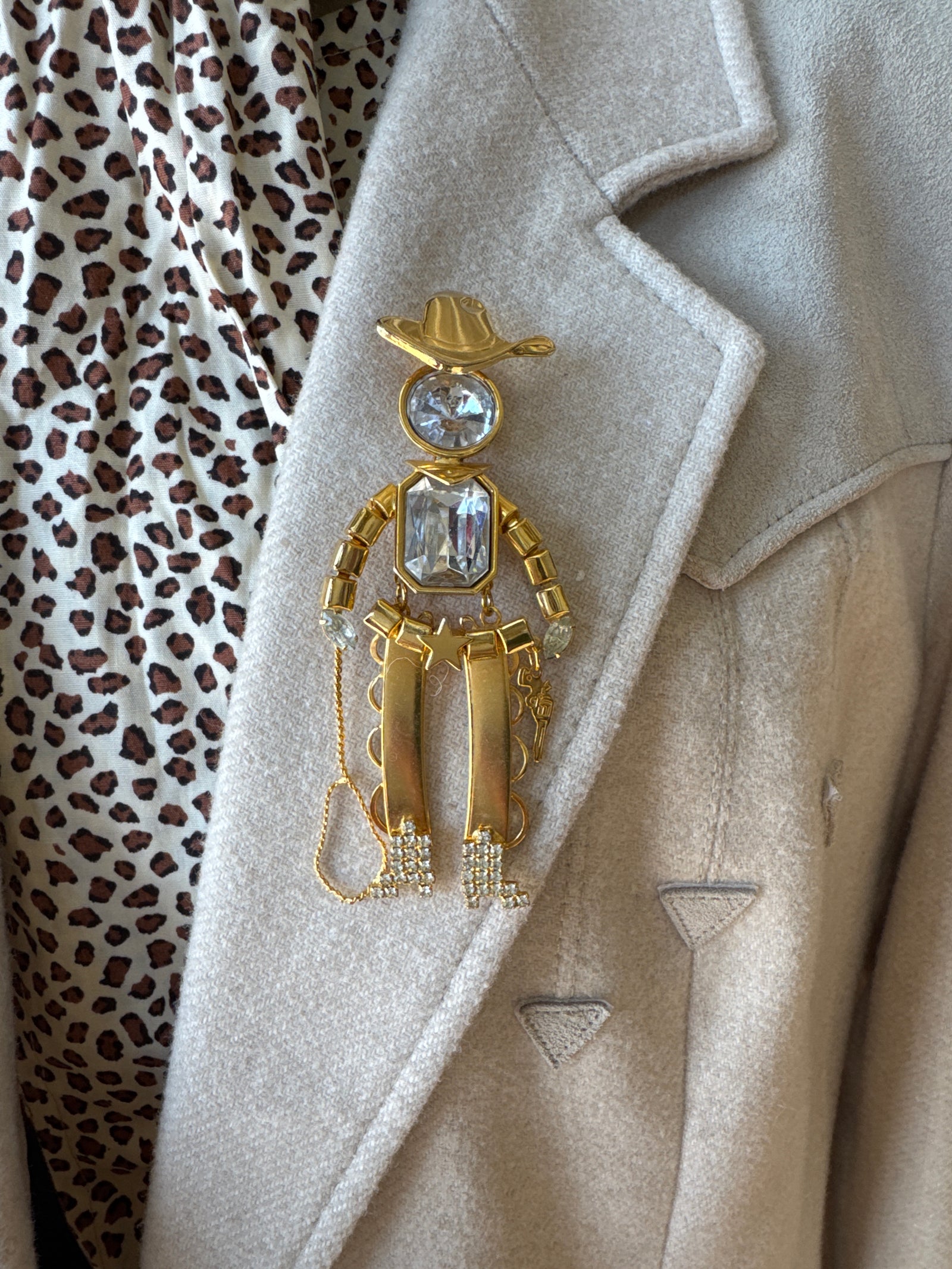 Rhinestone Cowboy Brooch