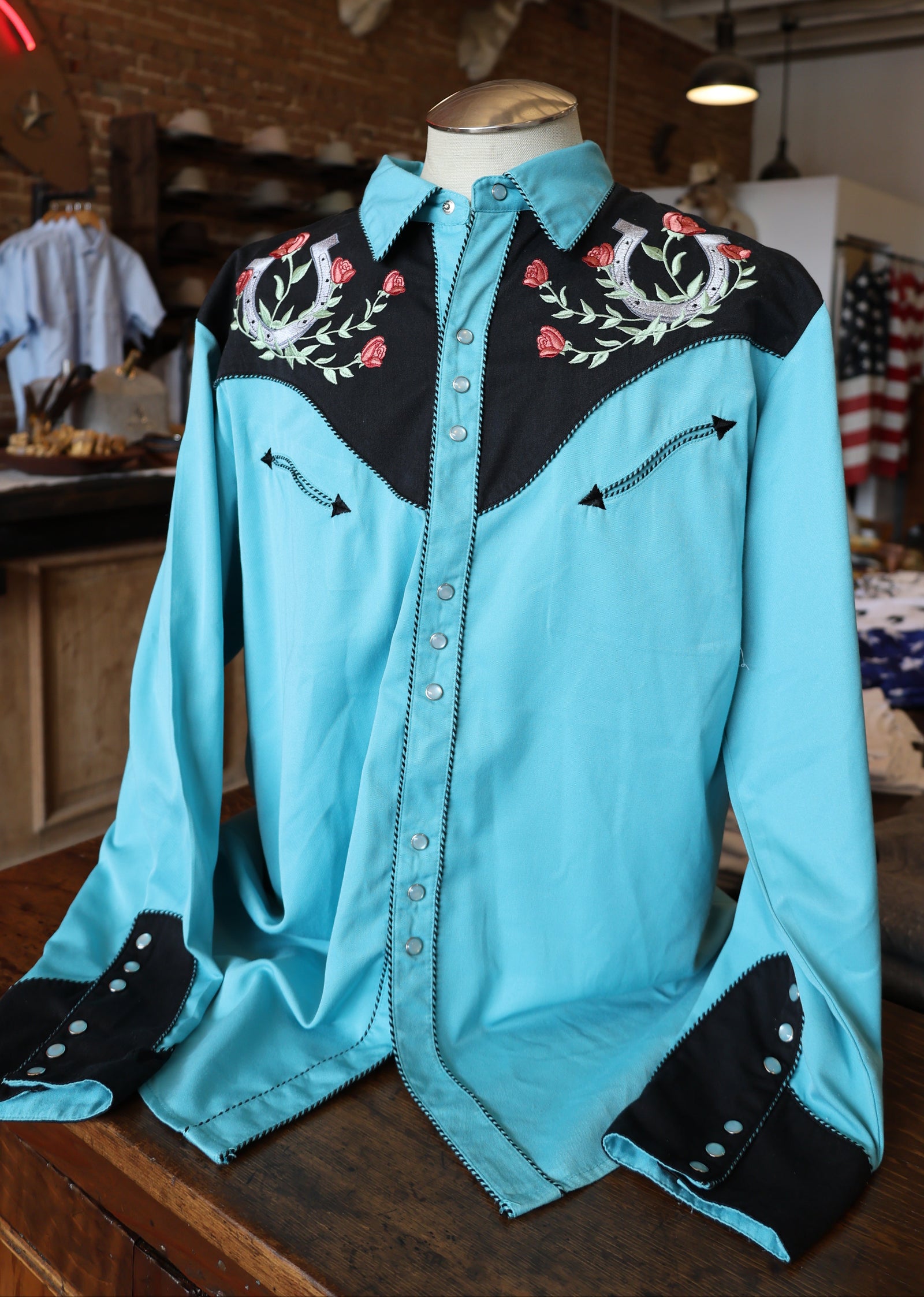 Scully Blue Western Shirt