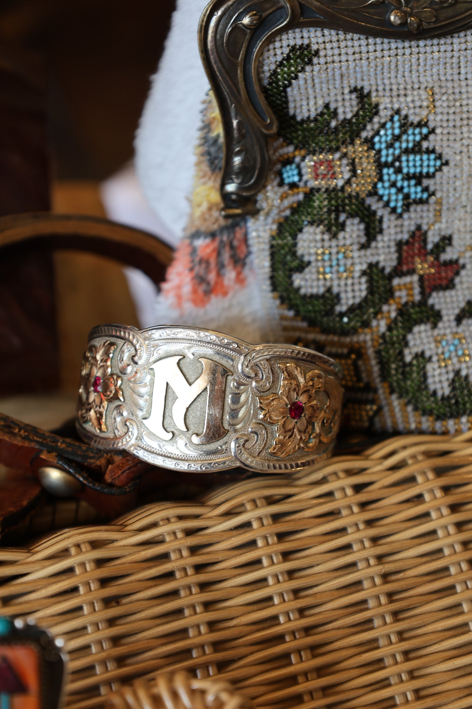 Vintage "M" Cuff Bracelet