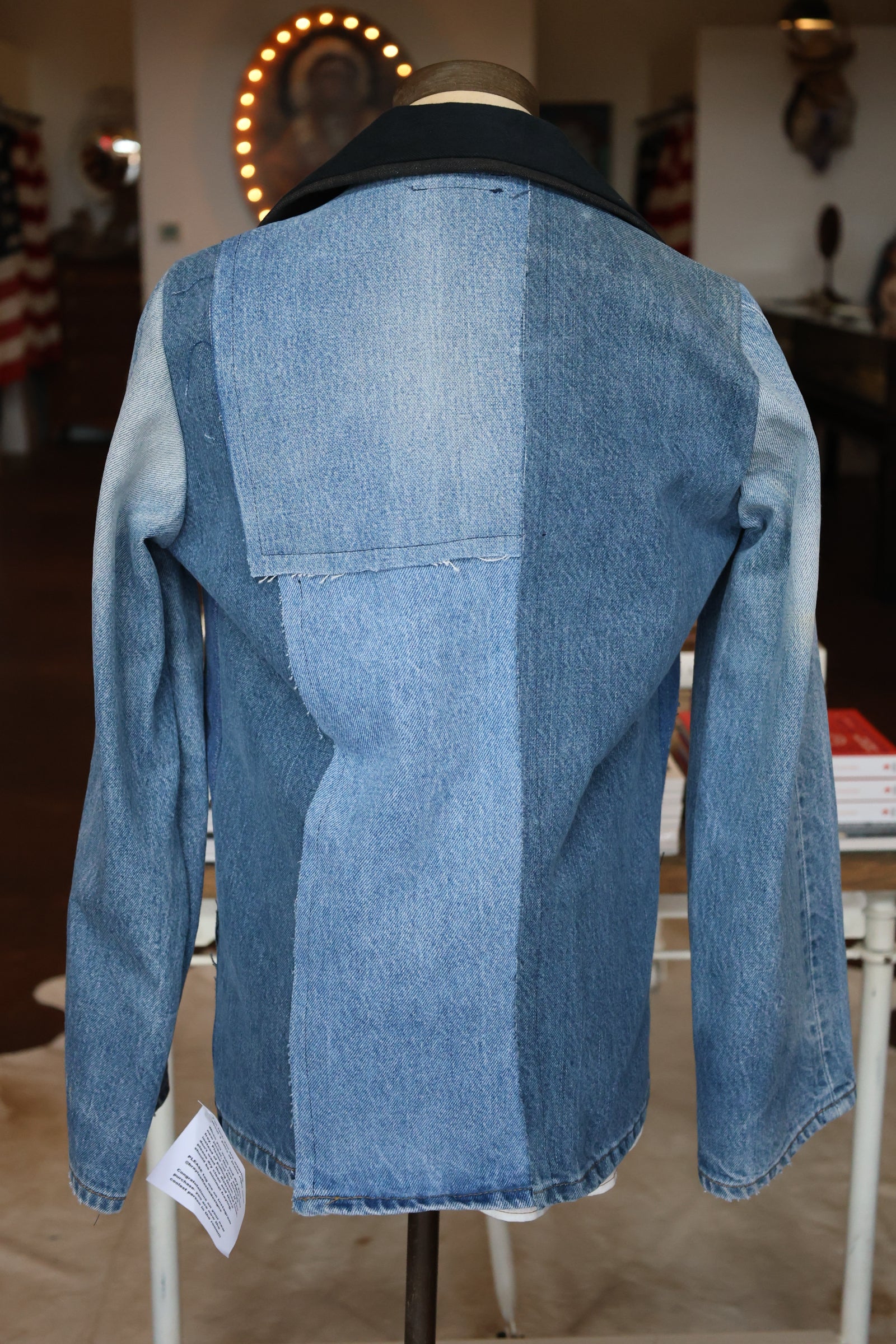 ReWorked Denim Patchwork Cropped Jacket