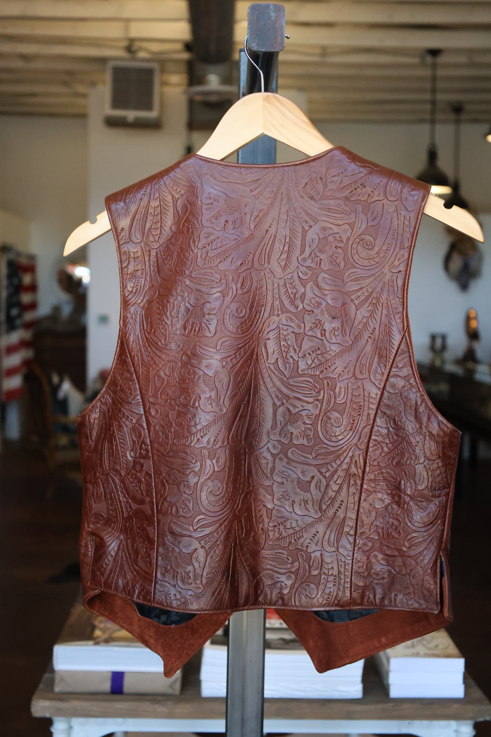 Tooled Leather Vest