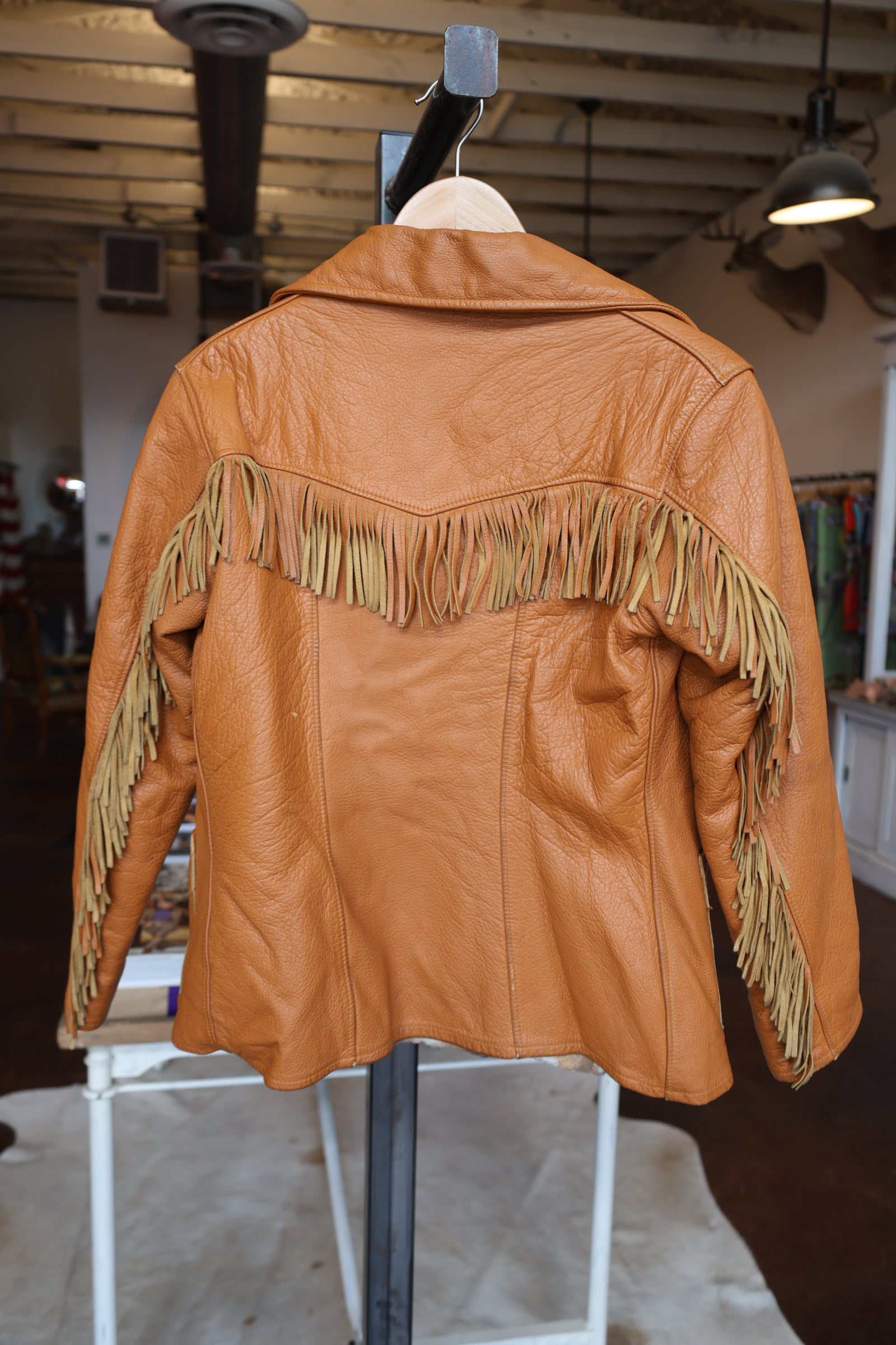 W. A. Heldt Shearling Lined Fringe Jacket