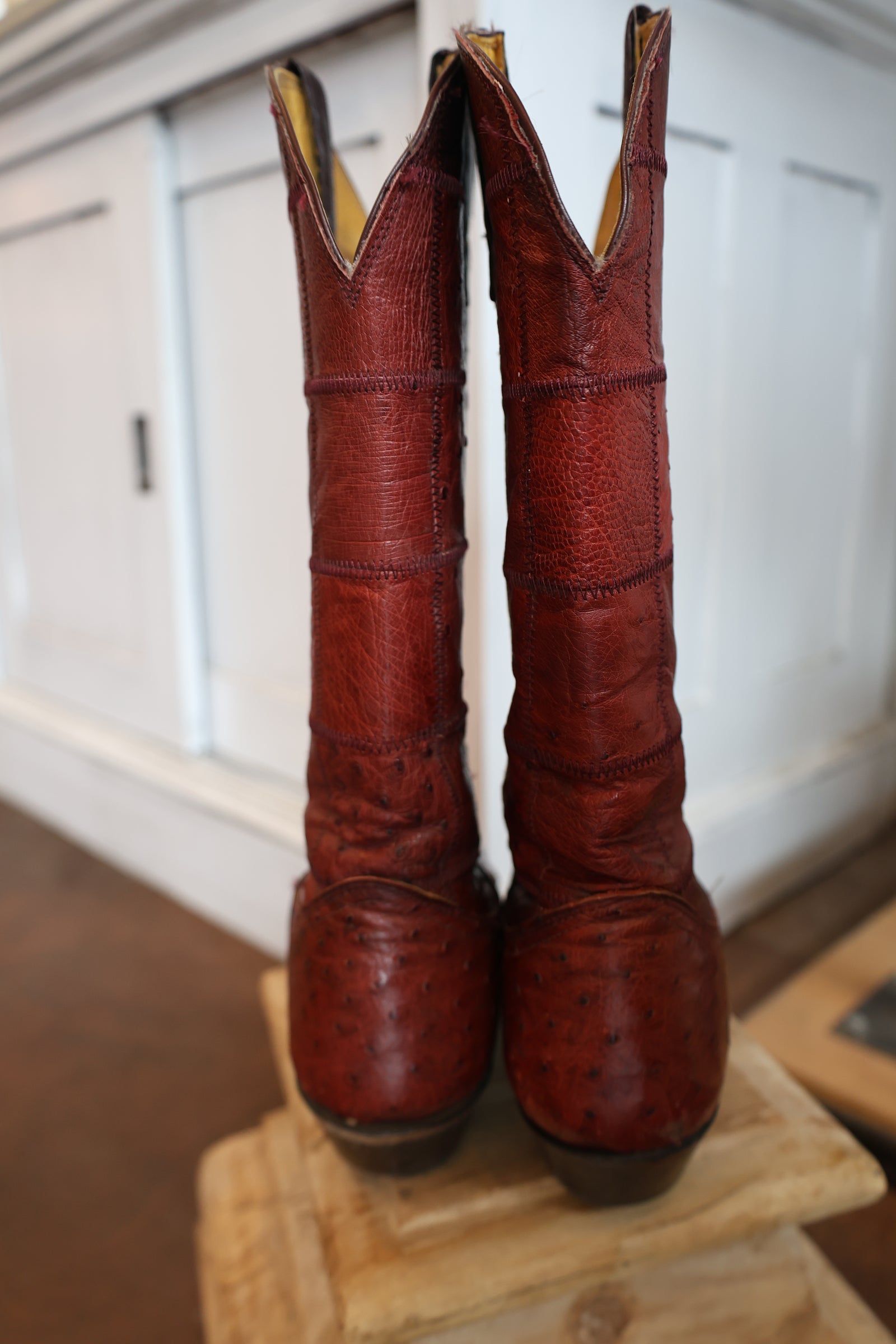 Red Patchwork Nocona Boots