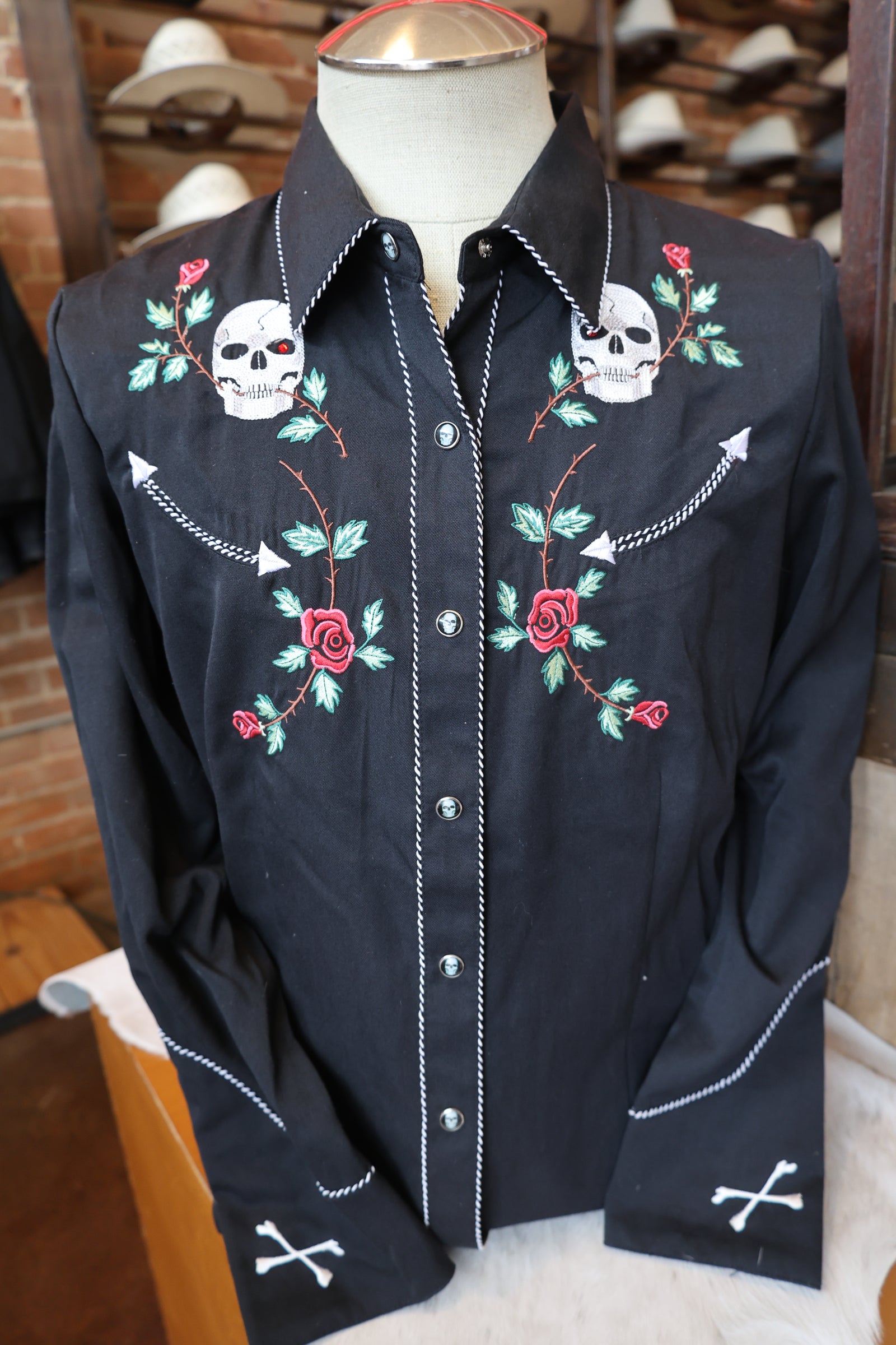 Scully Skull Western Shirt