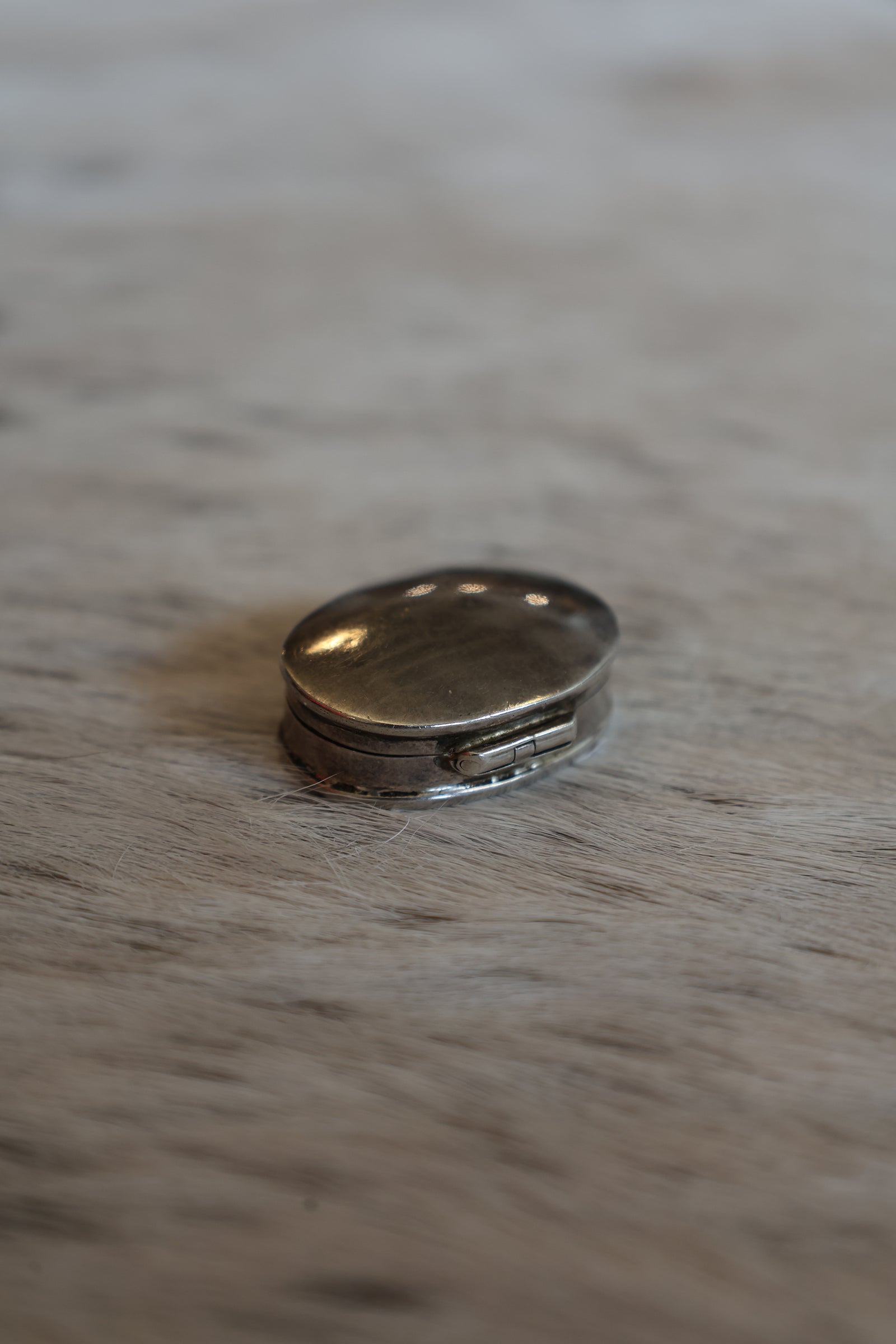 Sterling Silver Oval Pill Box