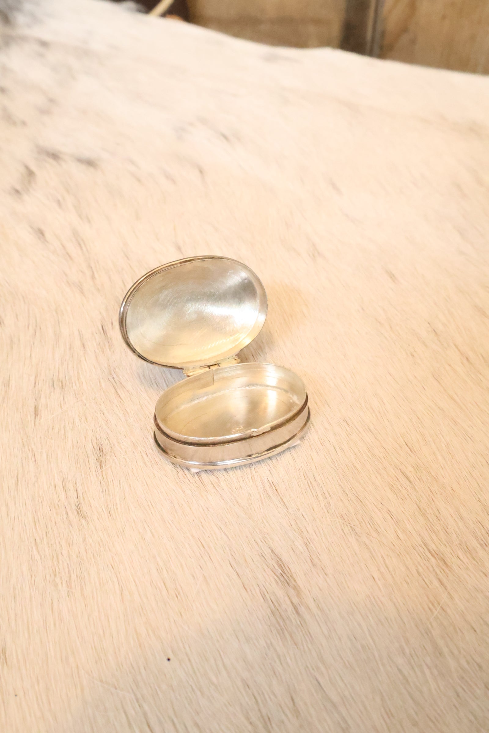 Sterling Silver Oval Pill Box