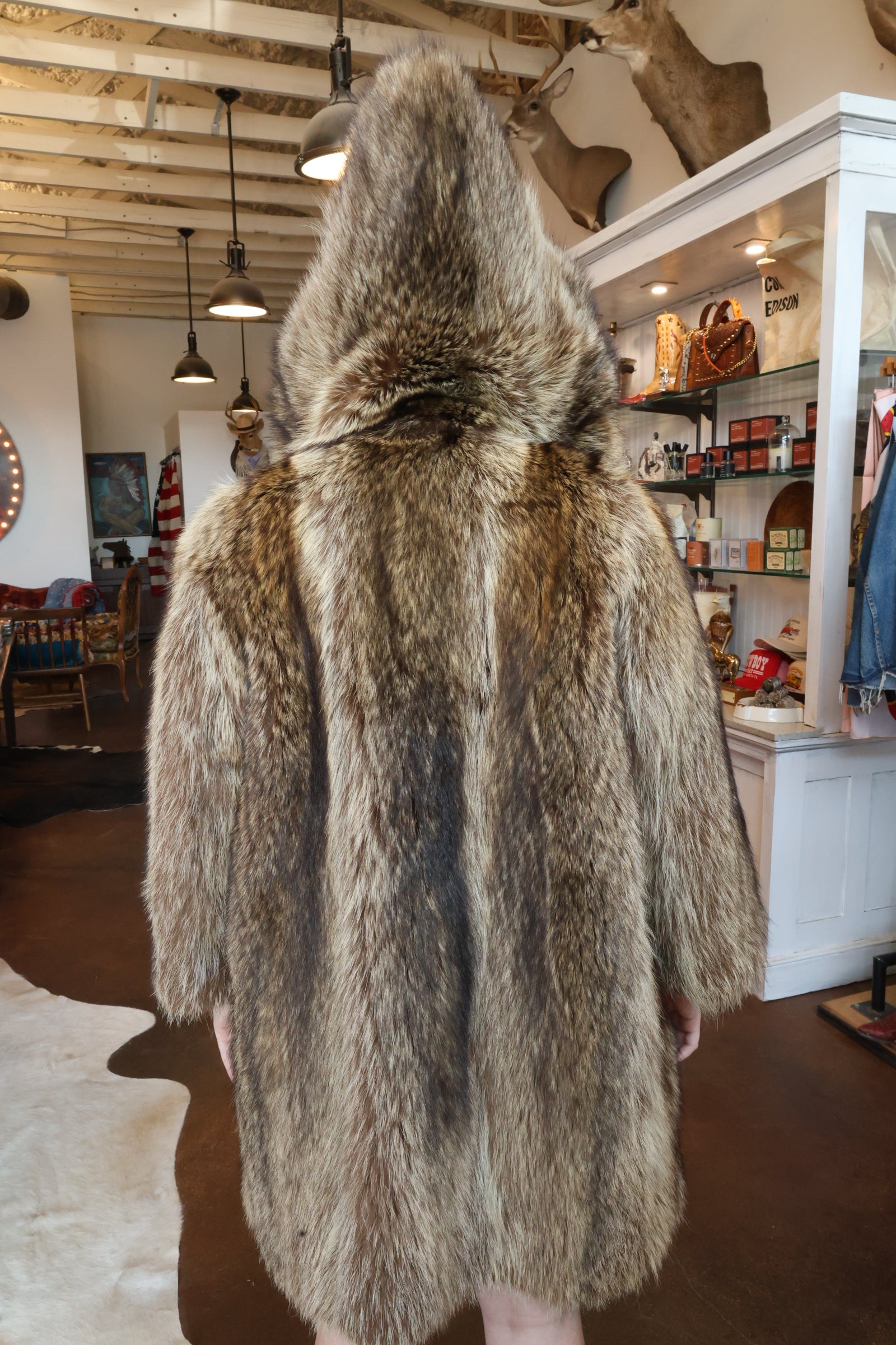 Vintage Raccoon Fur Reversible Coat