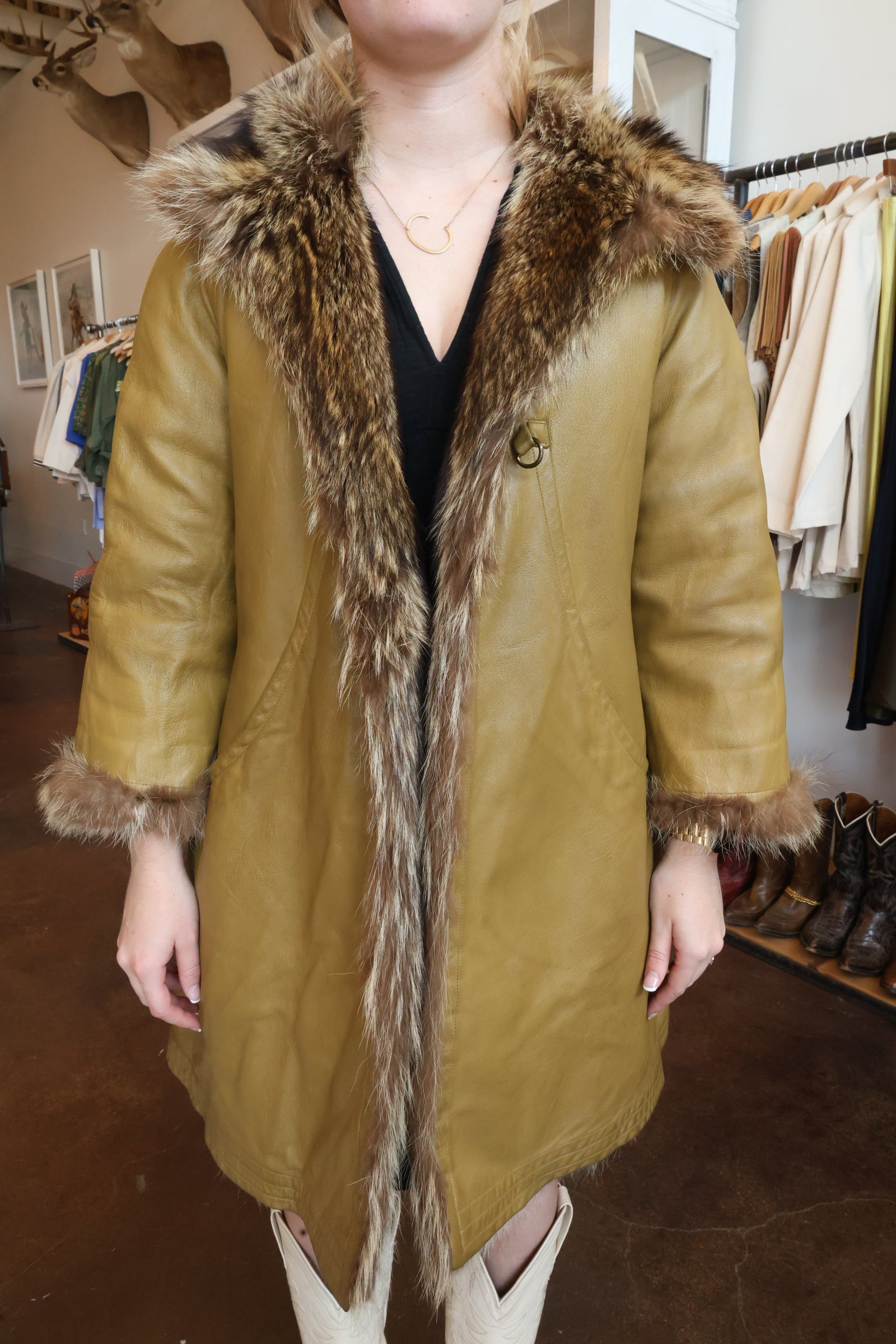 Vintage Raccoon Fur Reversible Coat