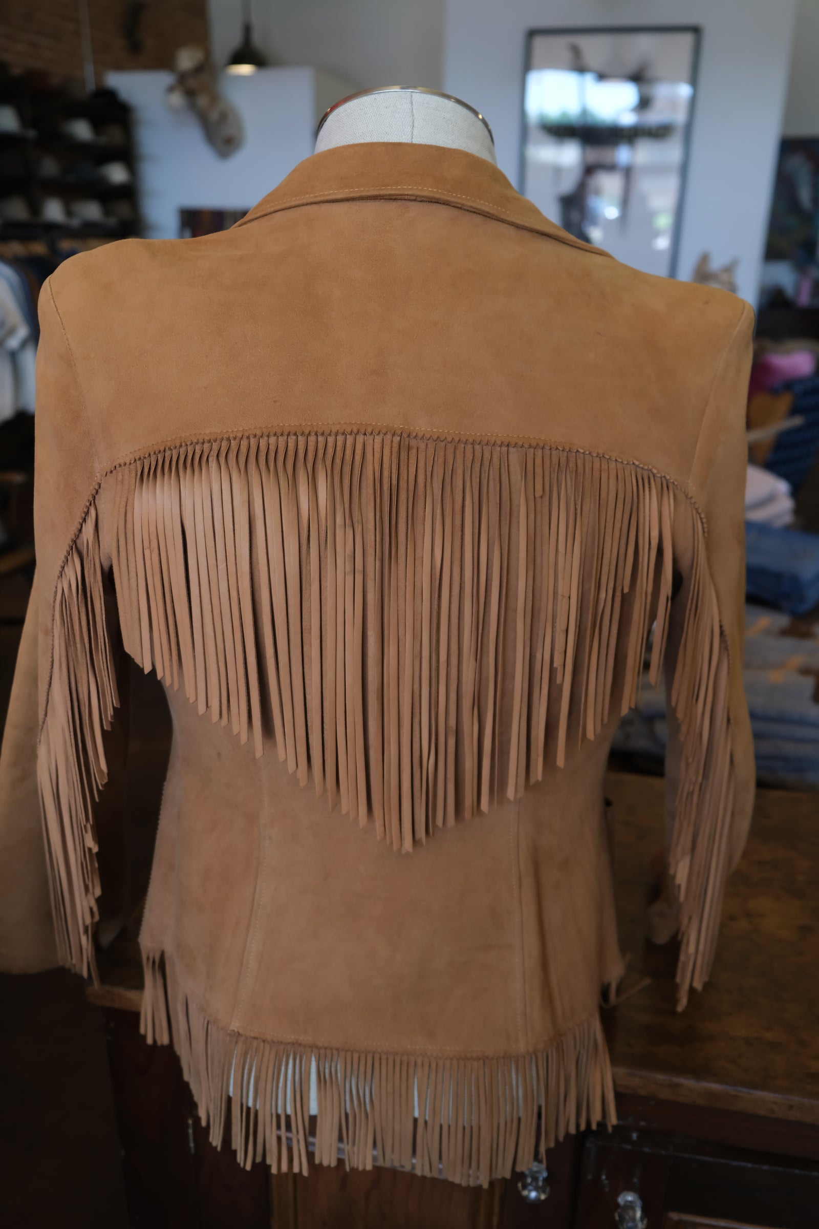 Vintage Camel Fringe Jacket