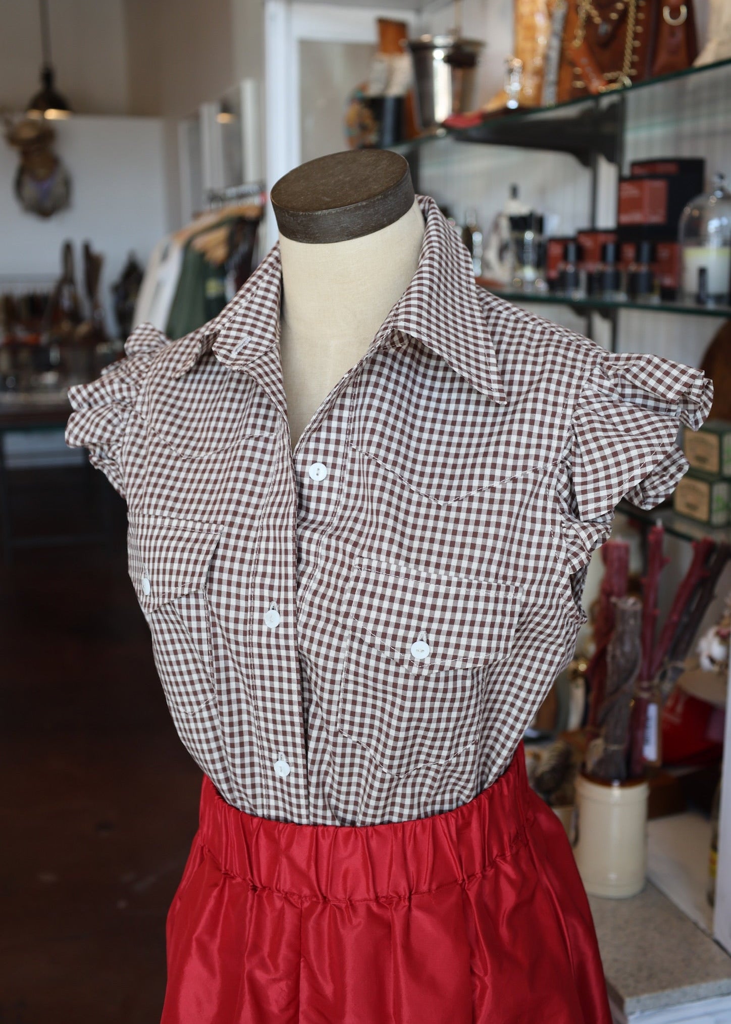 Coffee Check Western Shirt