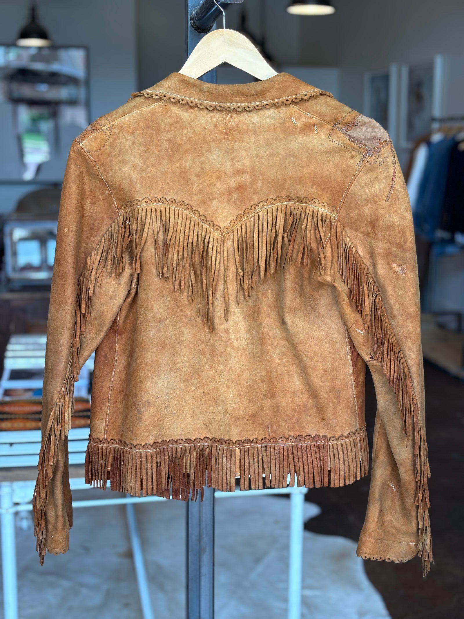 Handmade Fringe Jacket with Trim