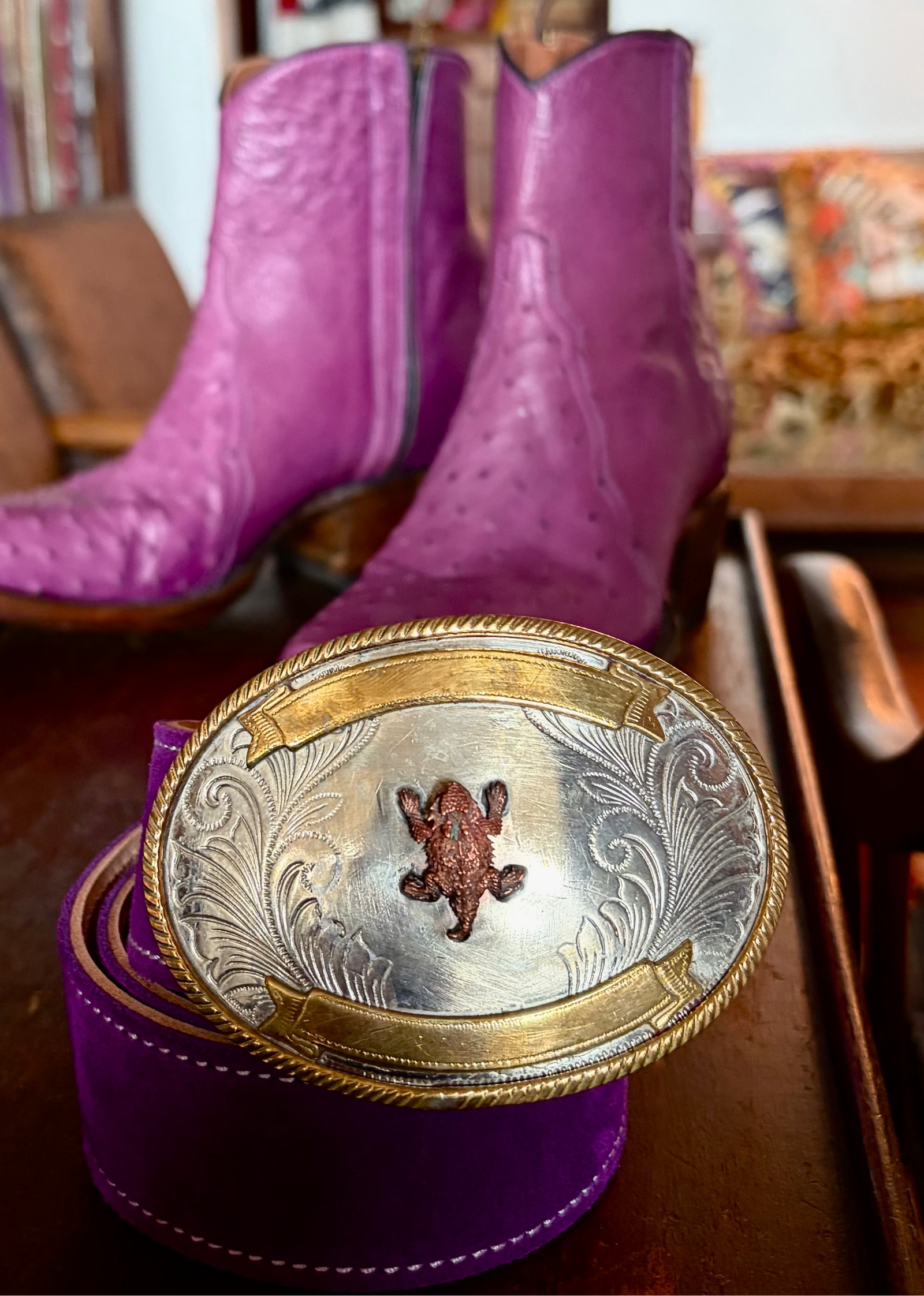 Horned Frog Belt Buckle