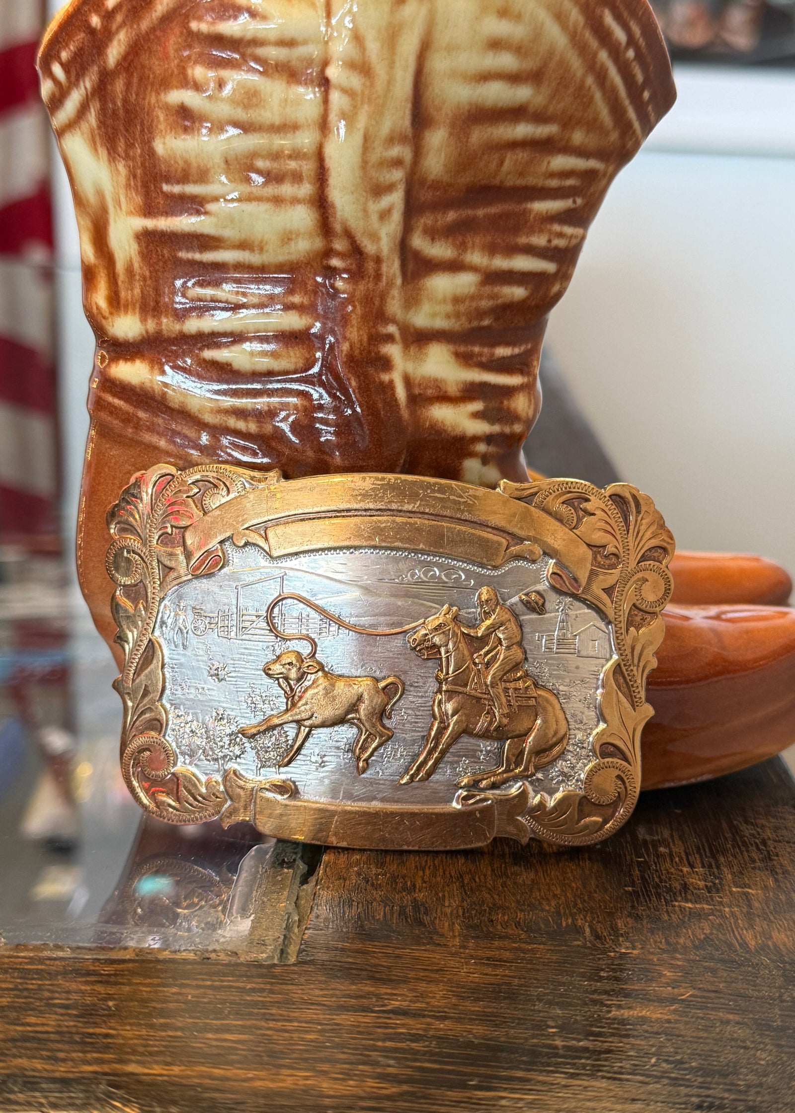 Calf Roper Belt Buckle