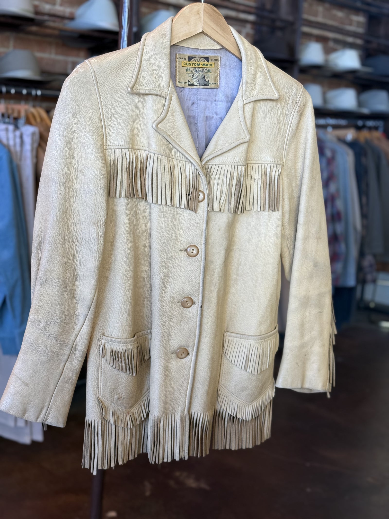 Vintage Wisconsin Fringe Jacket