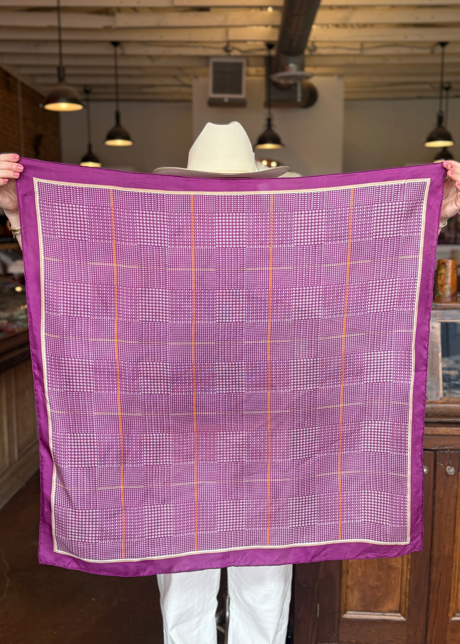 Echo Geometric Silk Scarf