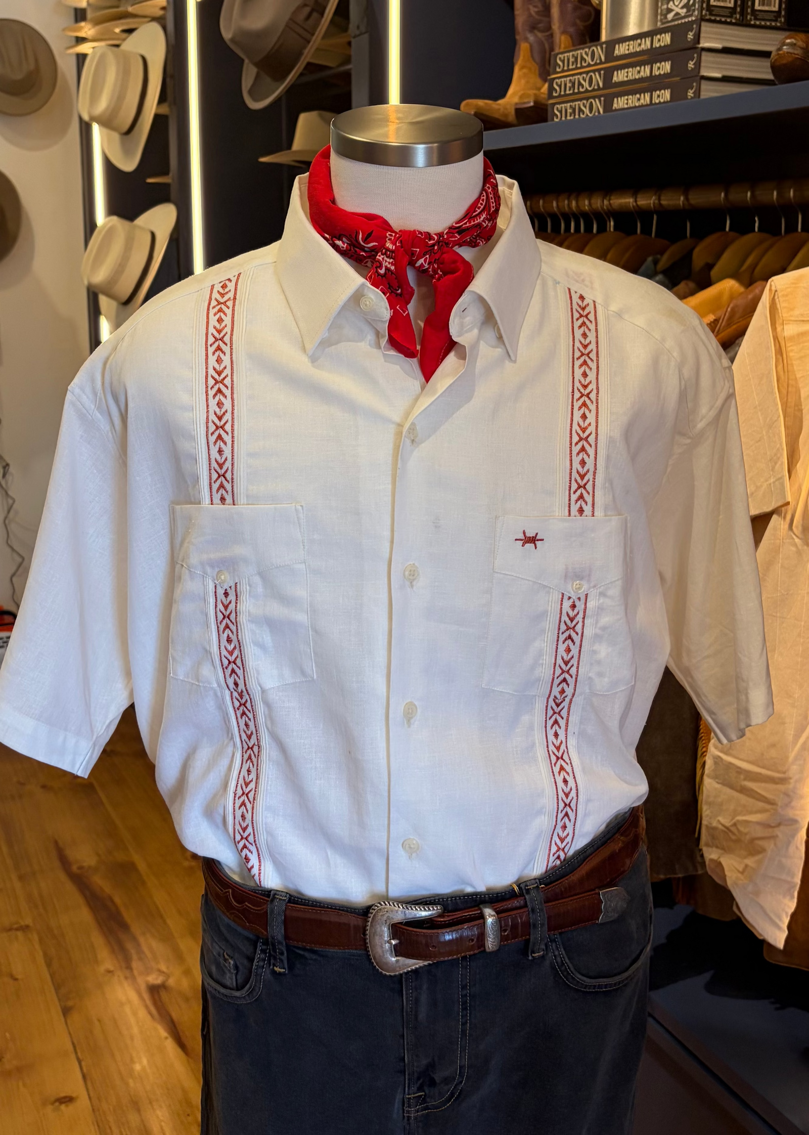 Texas Standard Short Sleeve Guayabera - Burnt Orange