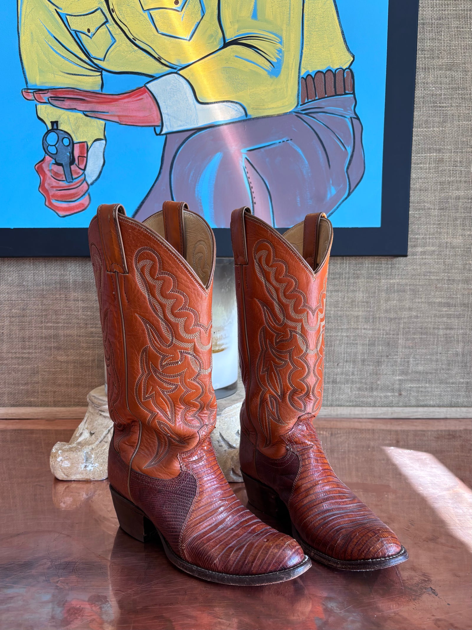 Justin Lizard Cowgirl Boots