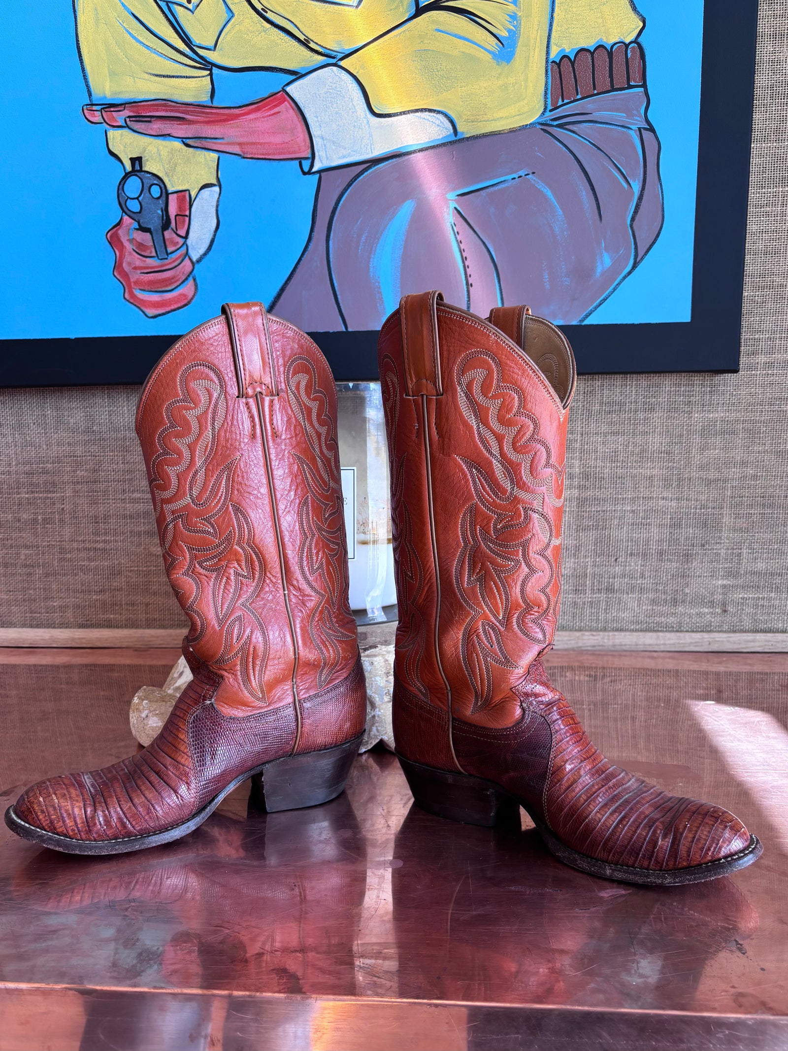 Justin Lizard Cowgirl Boots