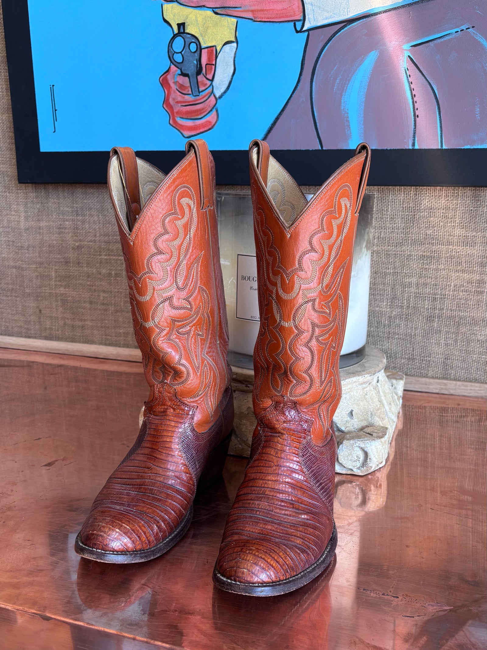 Justin Lizard Cowgirl Boots