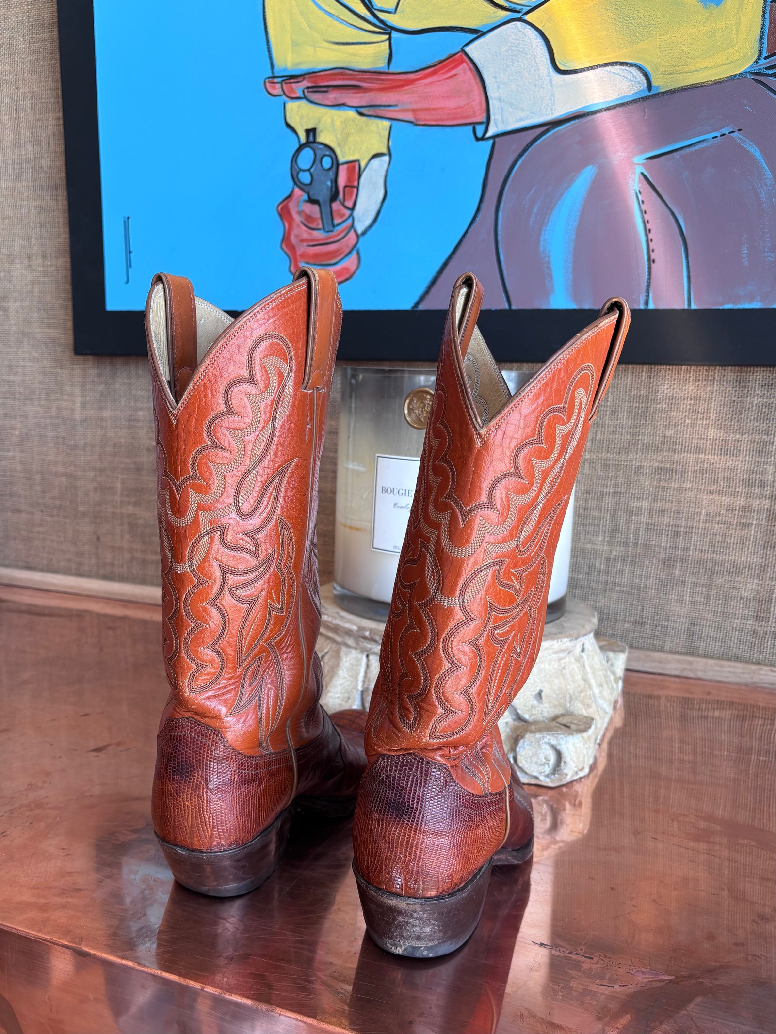 Justin Lizard Cowgirl Boots