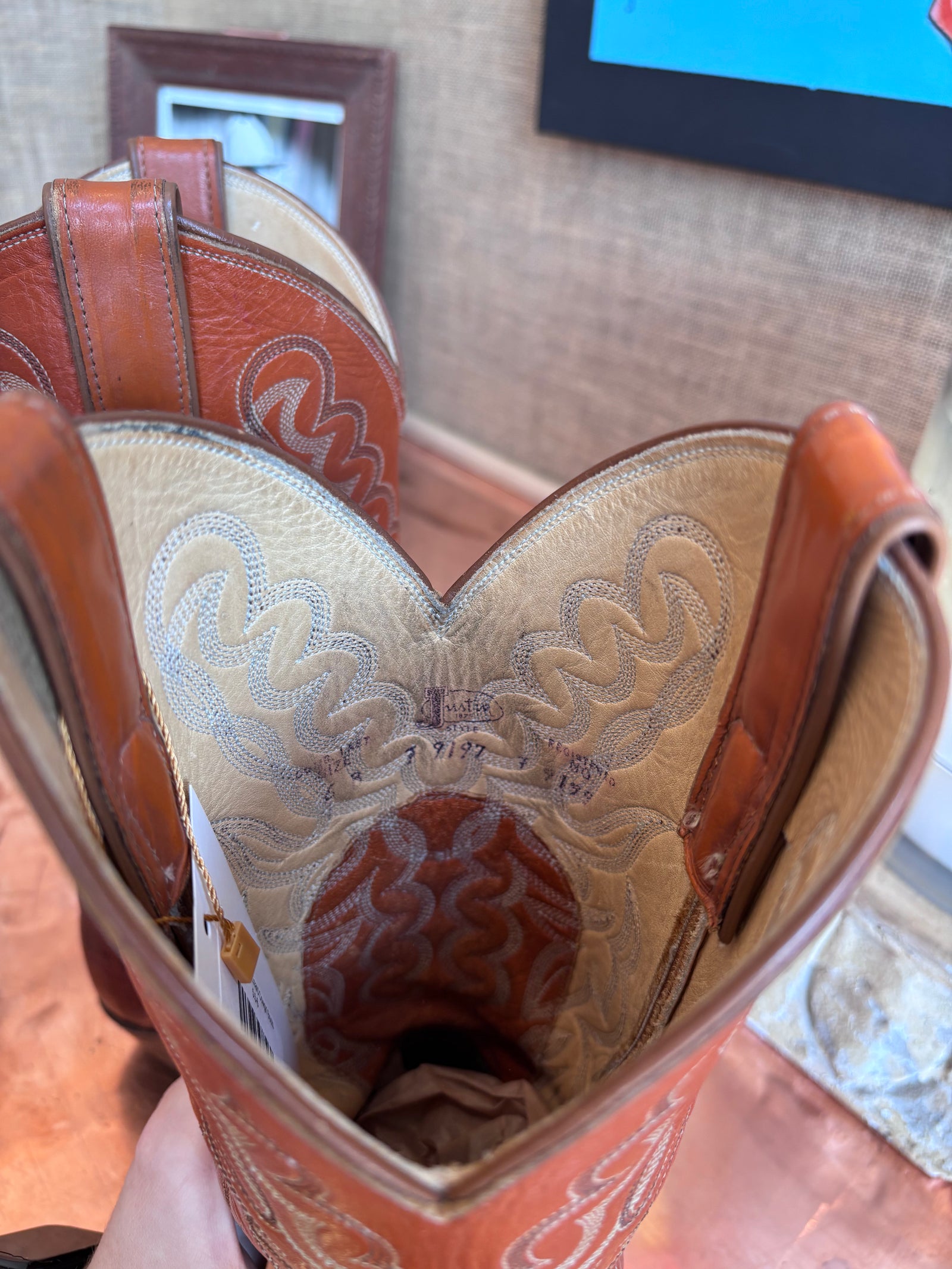 Justin Lizard Cowgirl Boots