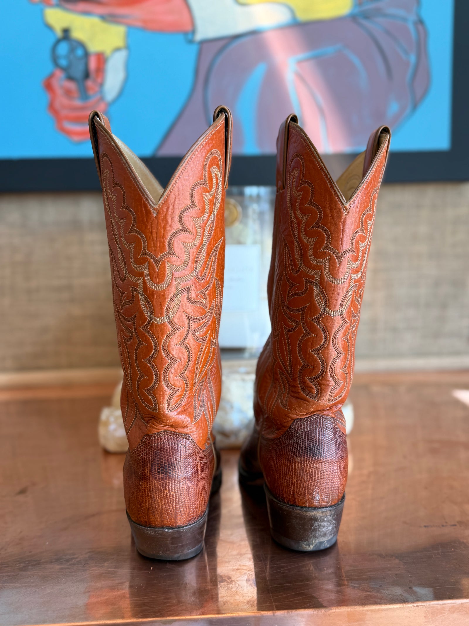 Justin Lizard Cowgirl Boots