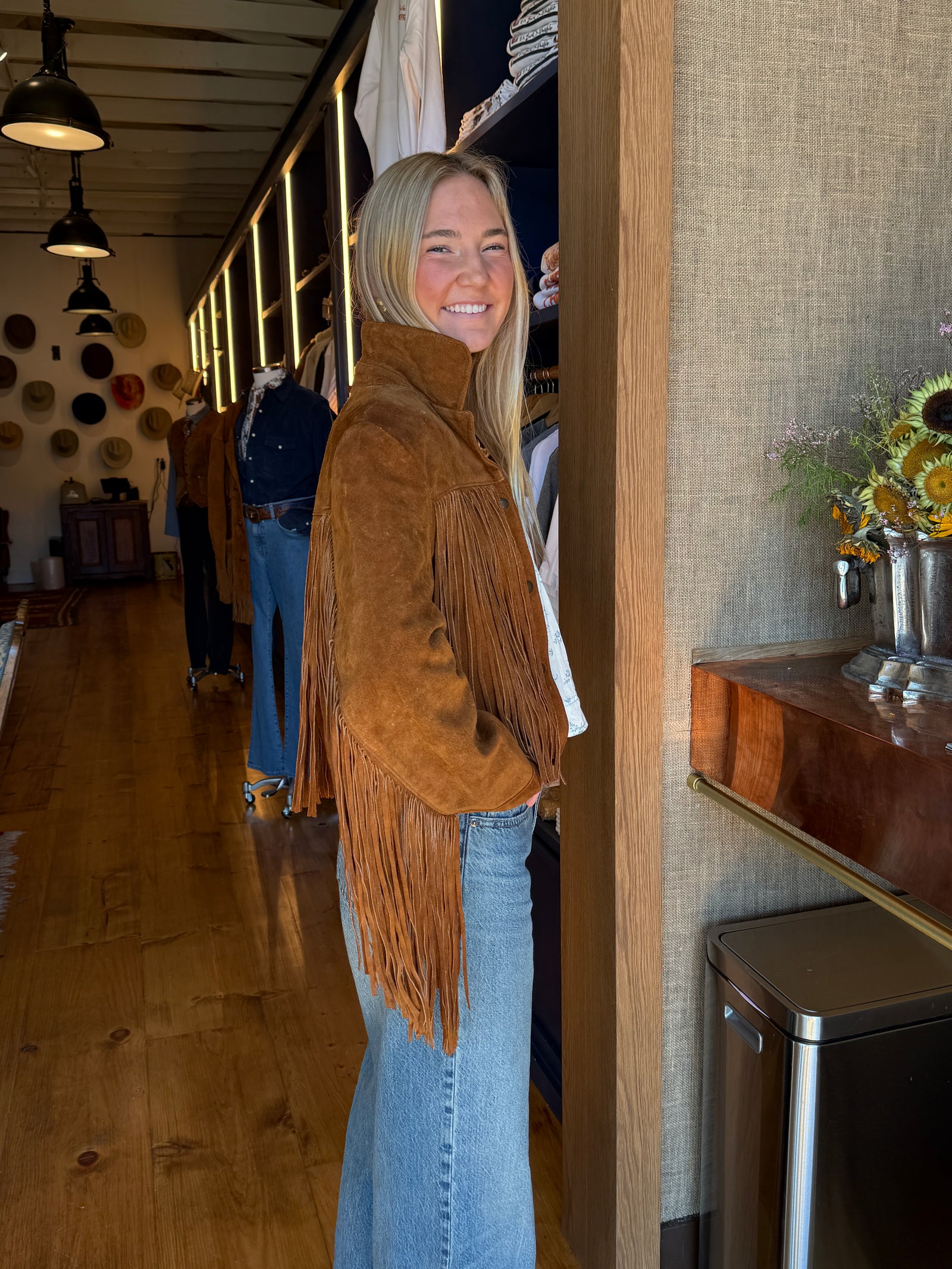 Women's Cropped Fringe Jacket