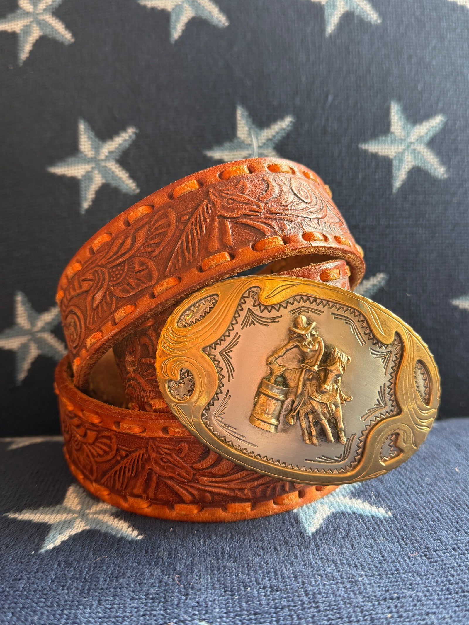 Designer Barrel Racer Belt Buckle