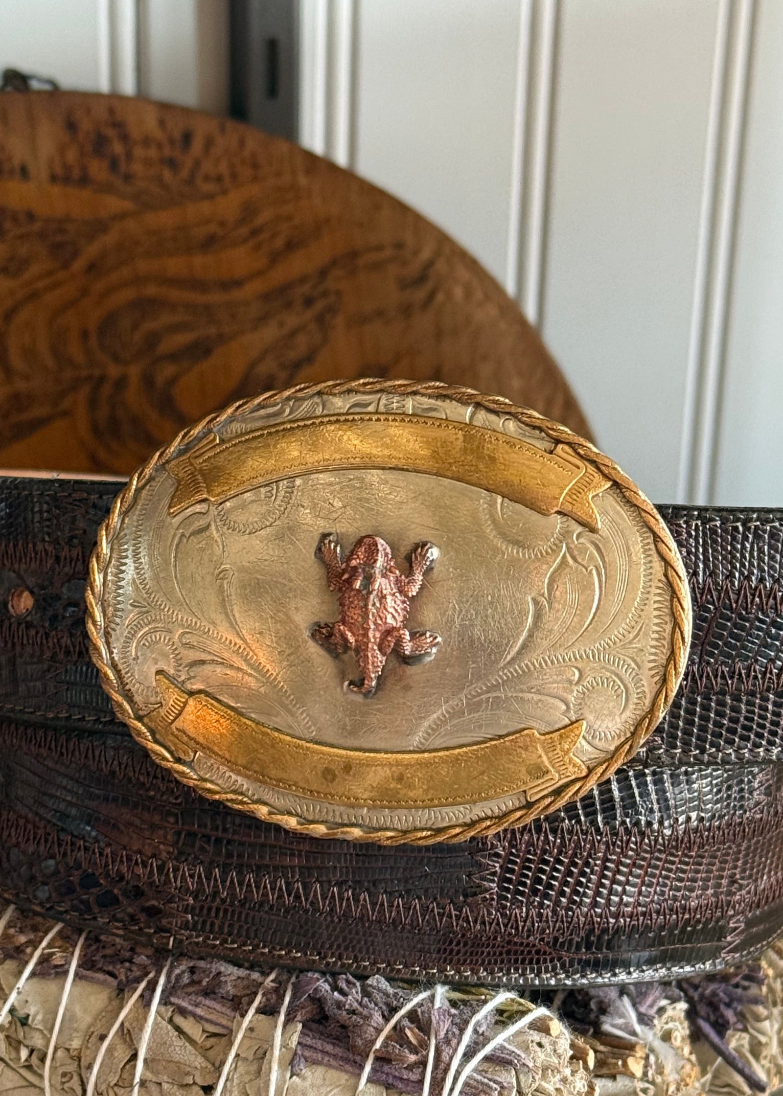 Horned Frog Belt Buckle