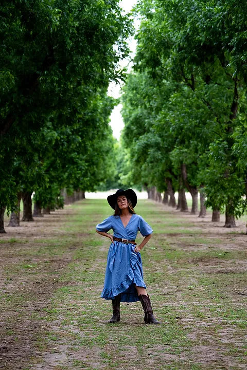 Chambray Wrap Dress