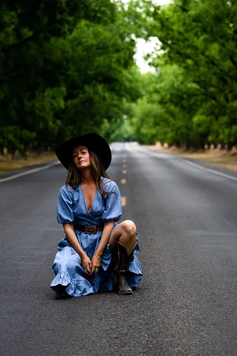 Chambray Wrap Dress