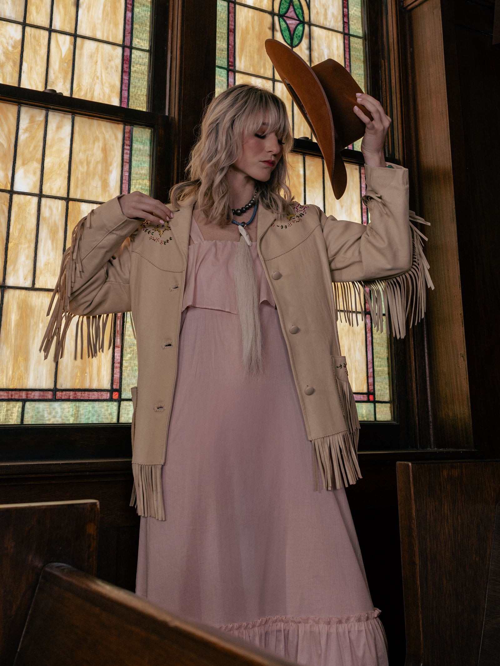 Chris Line Fringe Jacket