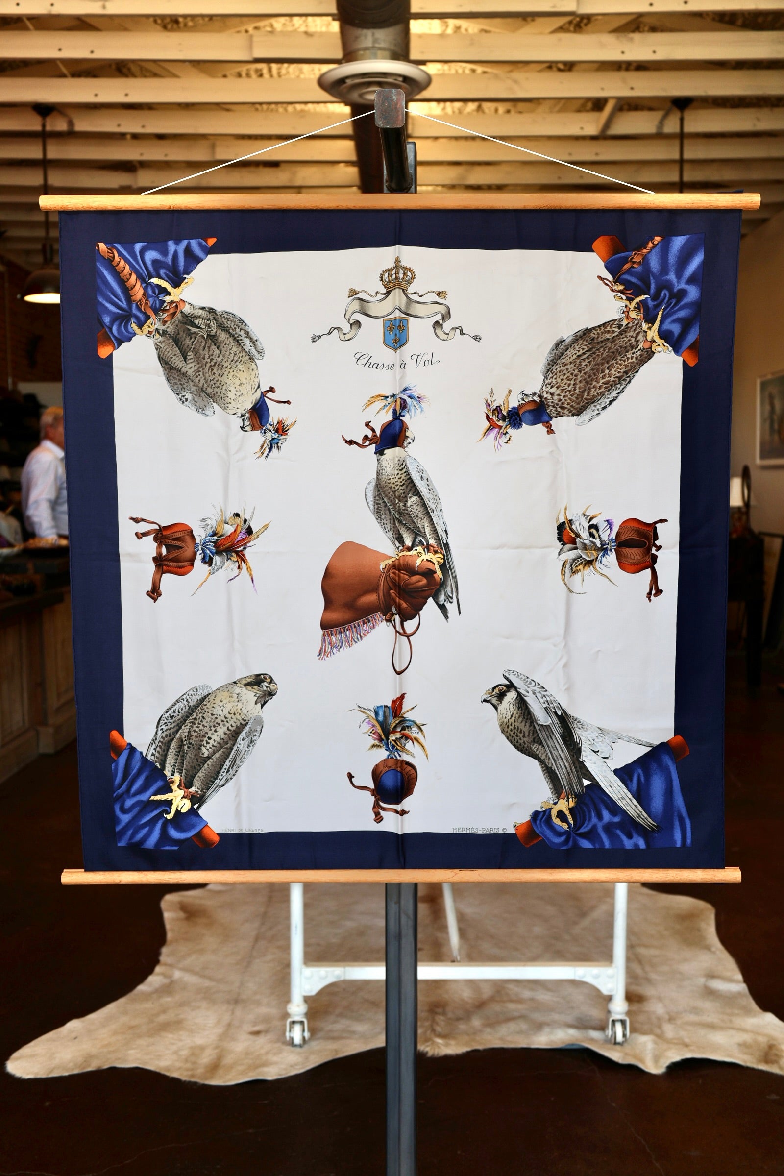 Vintage Hermés Chasse à Vol Scarf