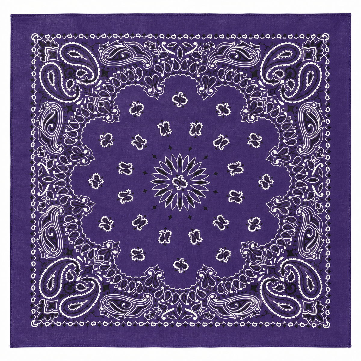 Bandana- 22" Purple Paisley