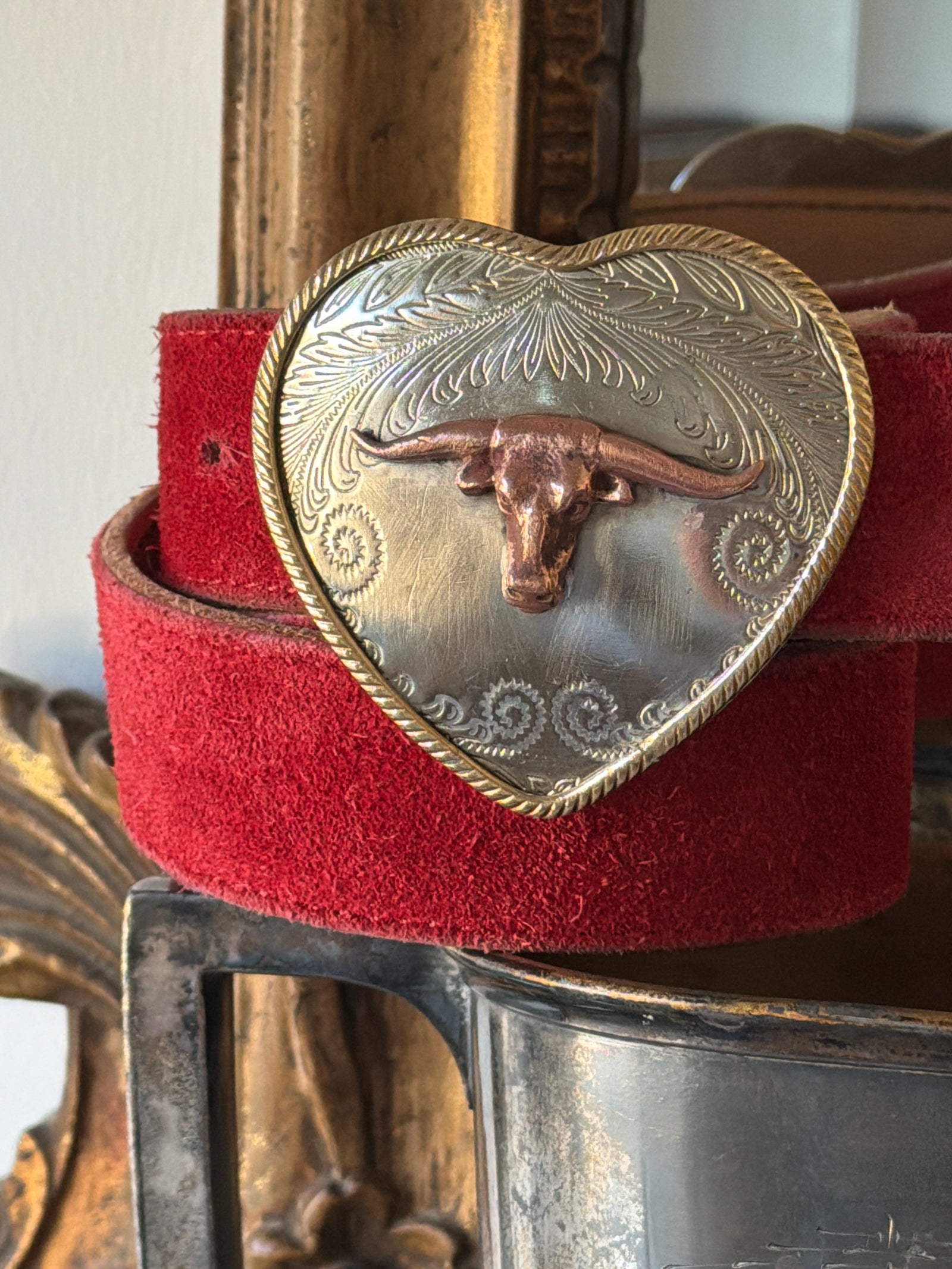Longhorn Heart Buckle