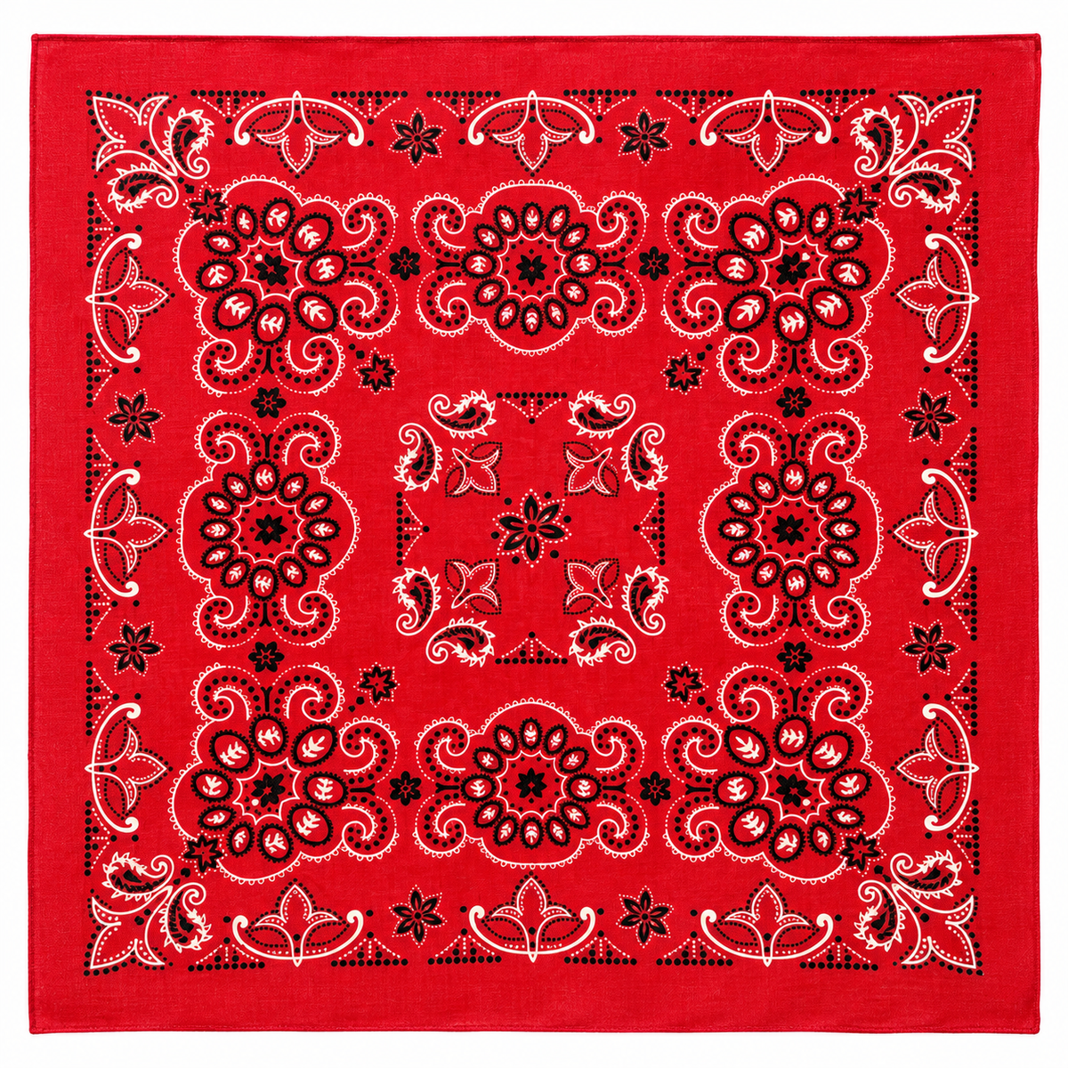 Bandana- 27" Large Red Paisley