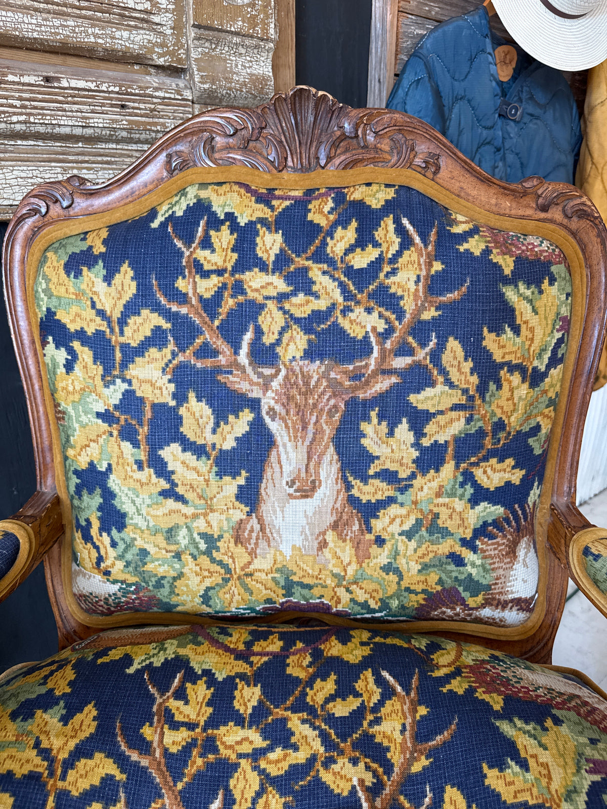 Vintage Deer Parlor Chair