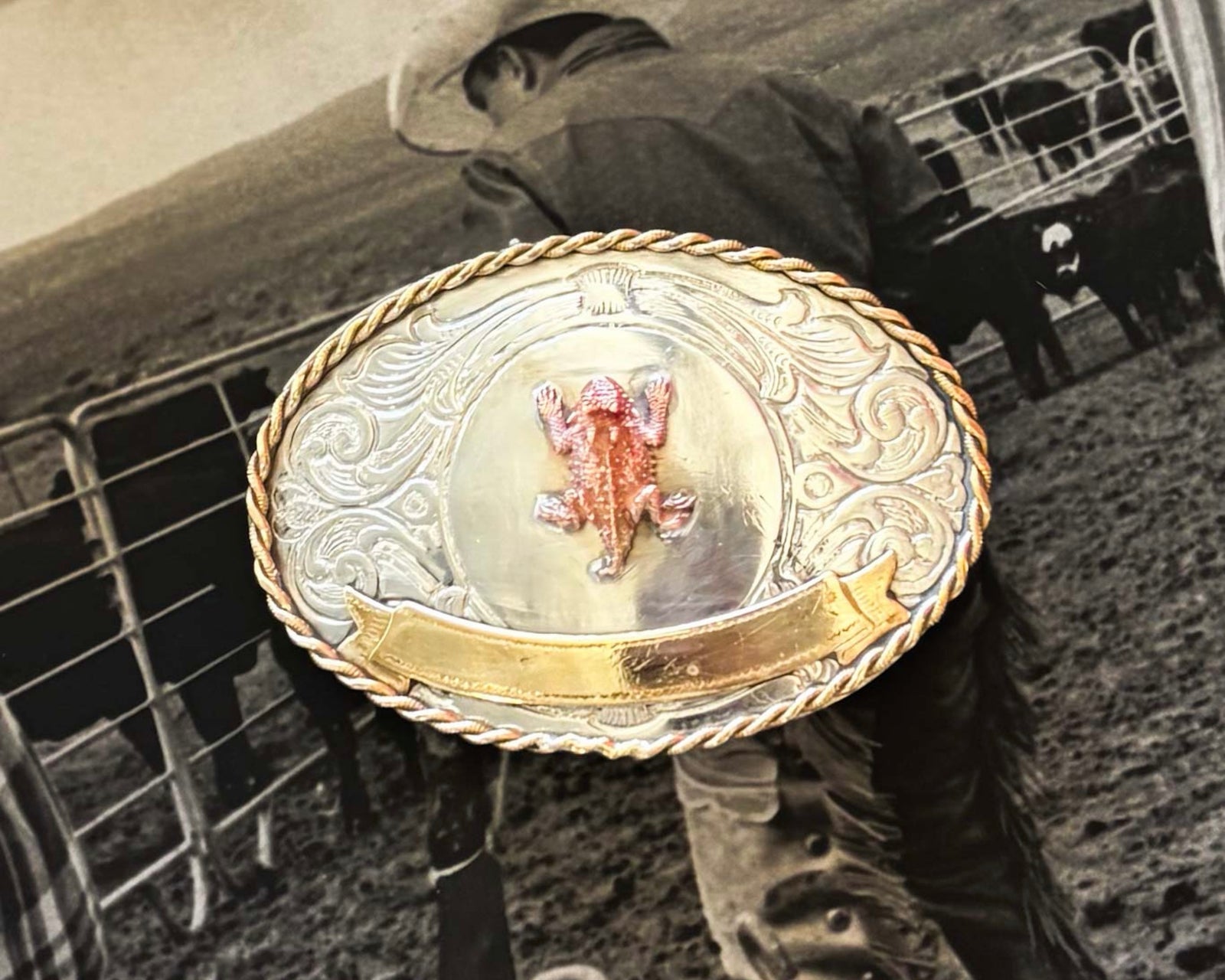 Horned Frog Belt Buckle