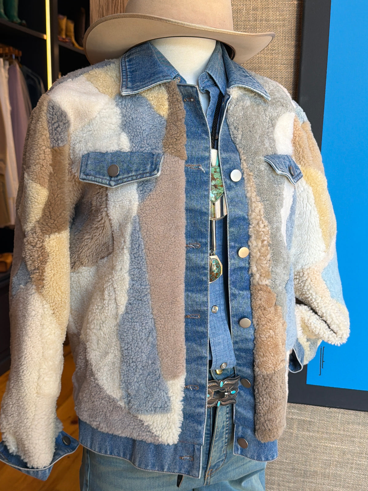 Denim Shearling Trucker Jacket