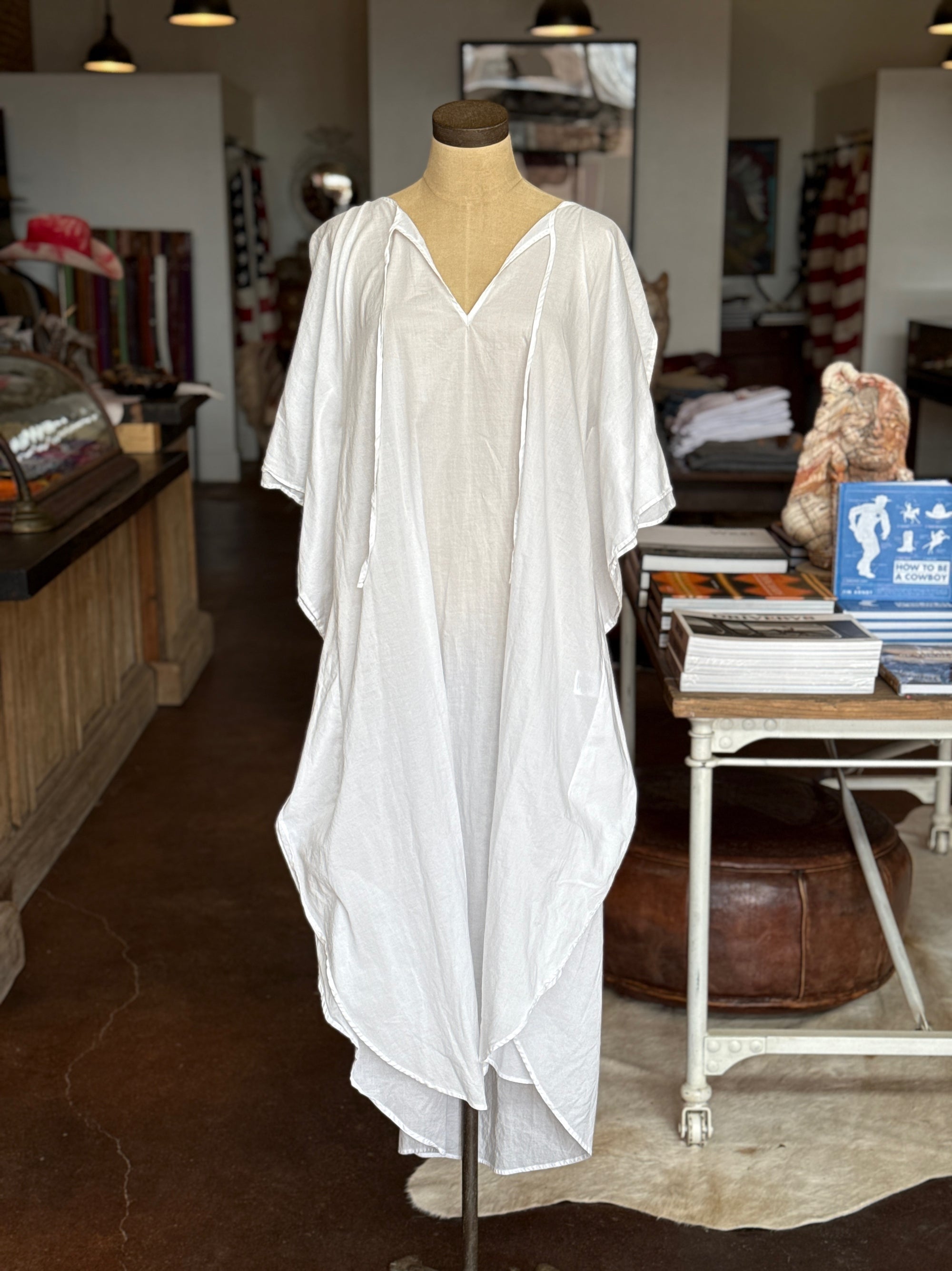 White Cotton Caftan