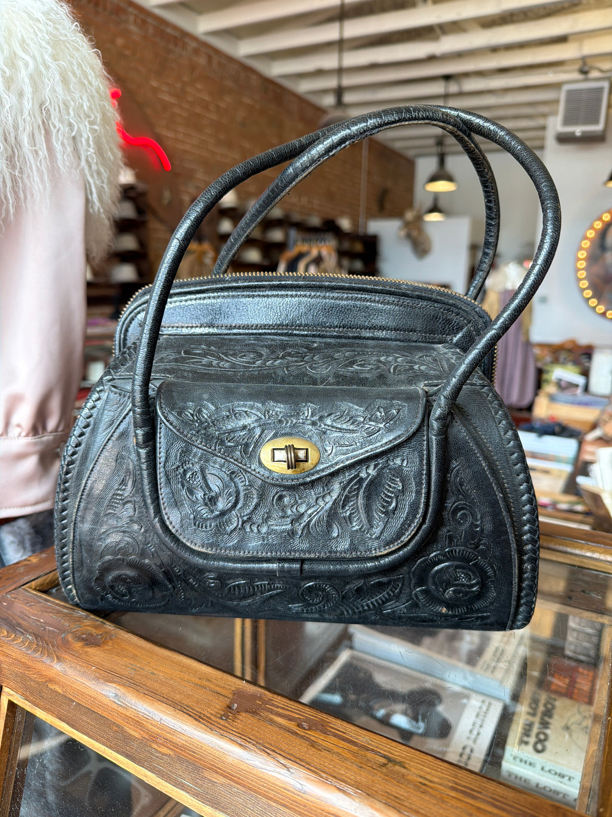 Tooled Leather Handbag