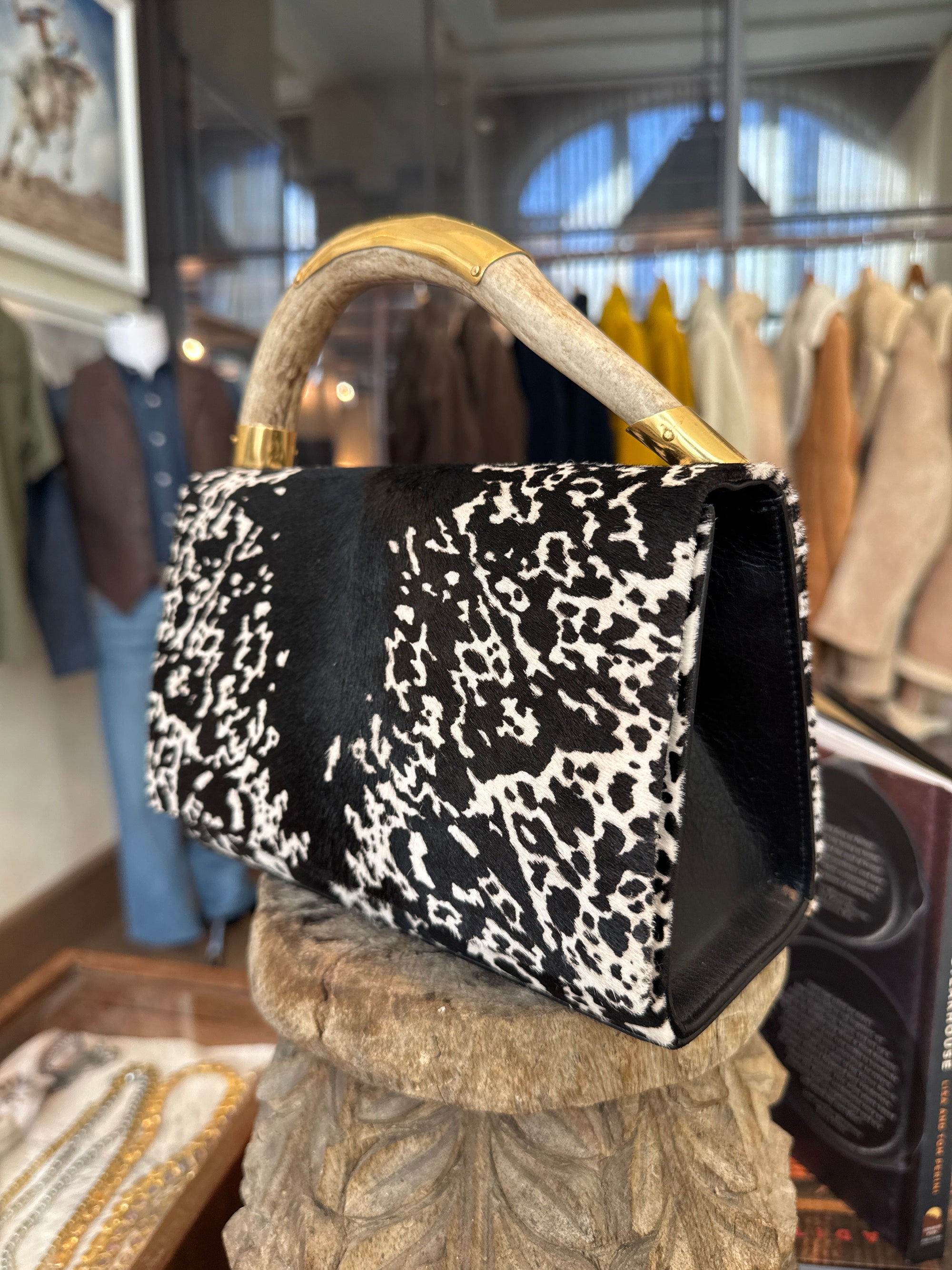 Pony Hair Horn Bag