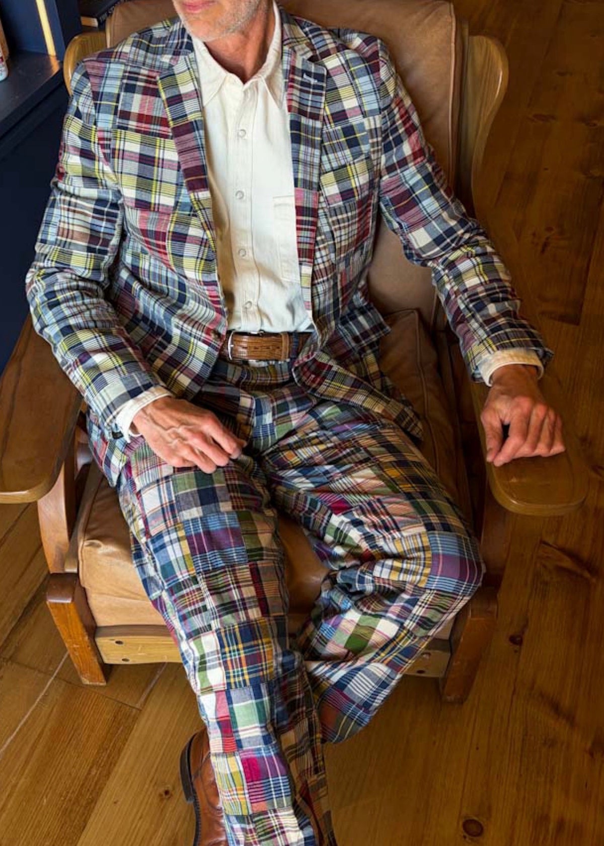 Madras Multicolored Plaid Pants