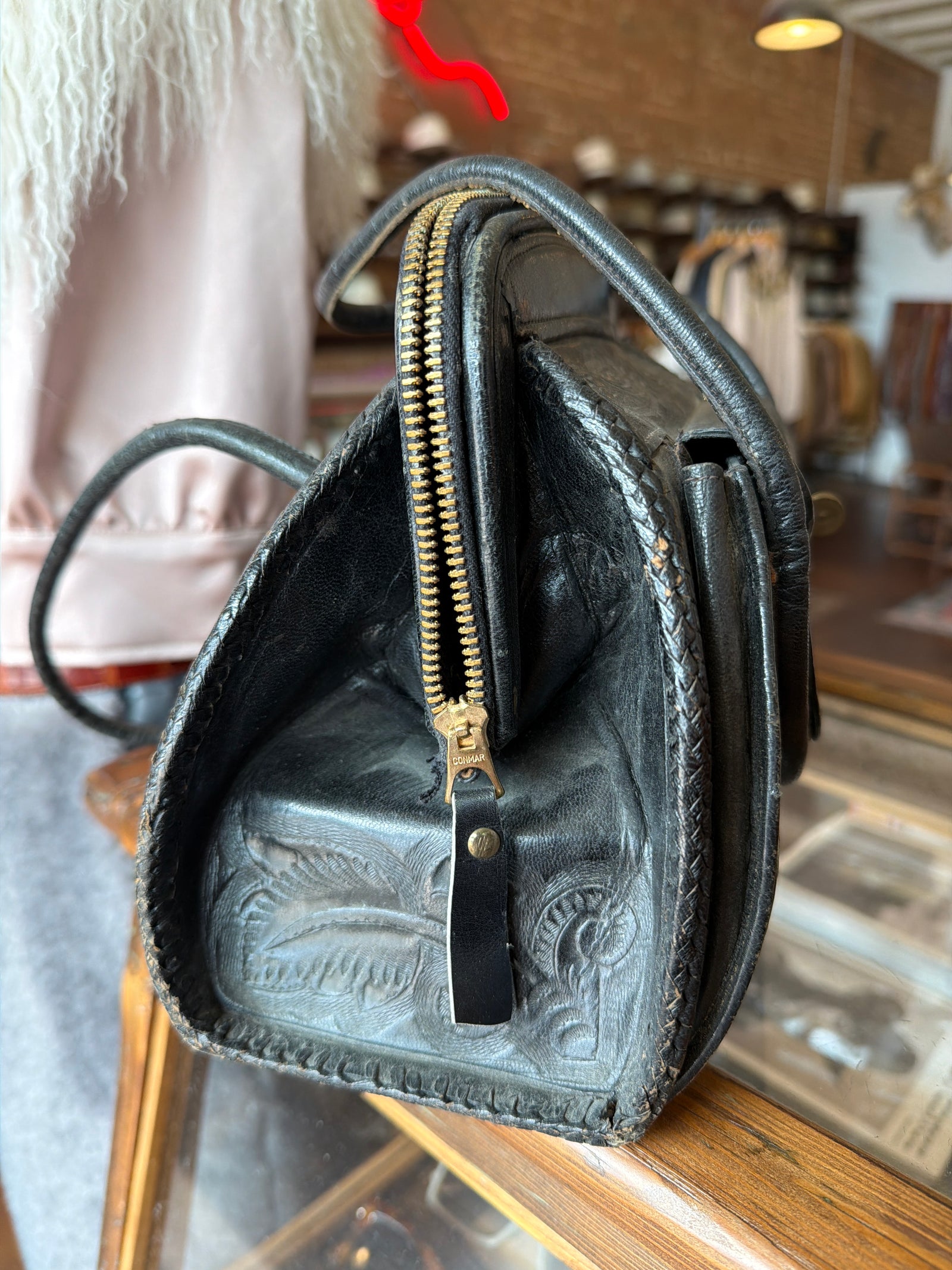 Tooled Leather Handbag