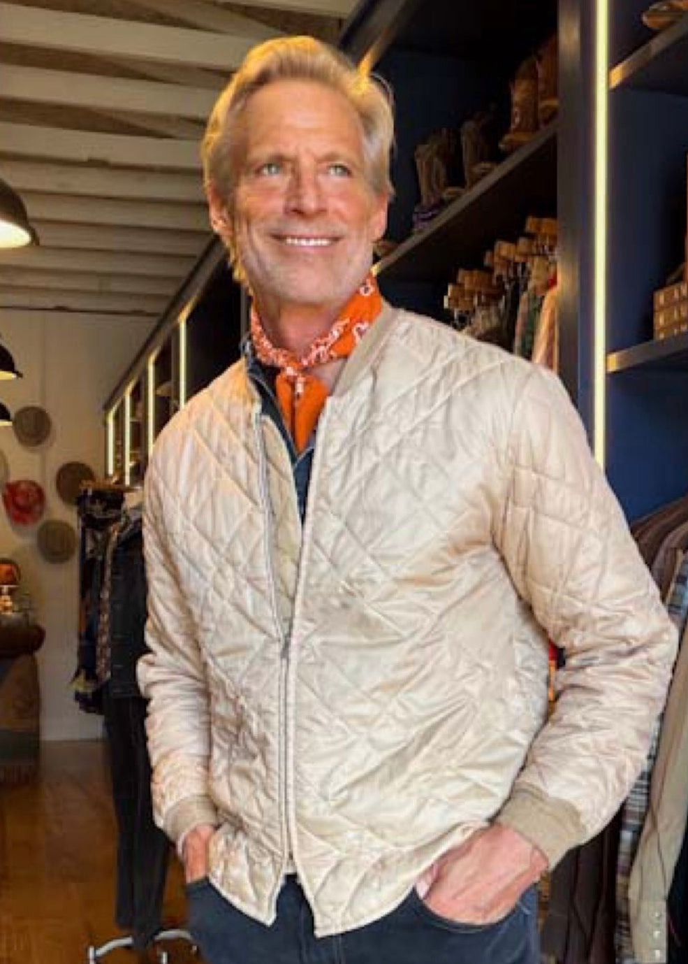 Champagne Diamond Quilted Jacket