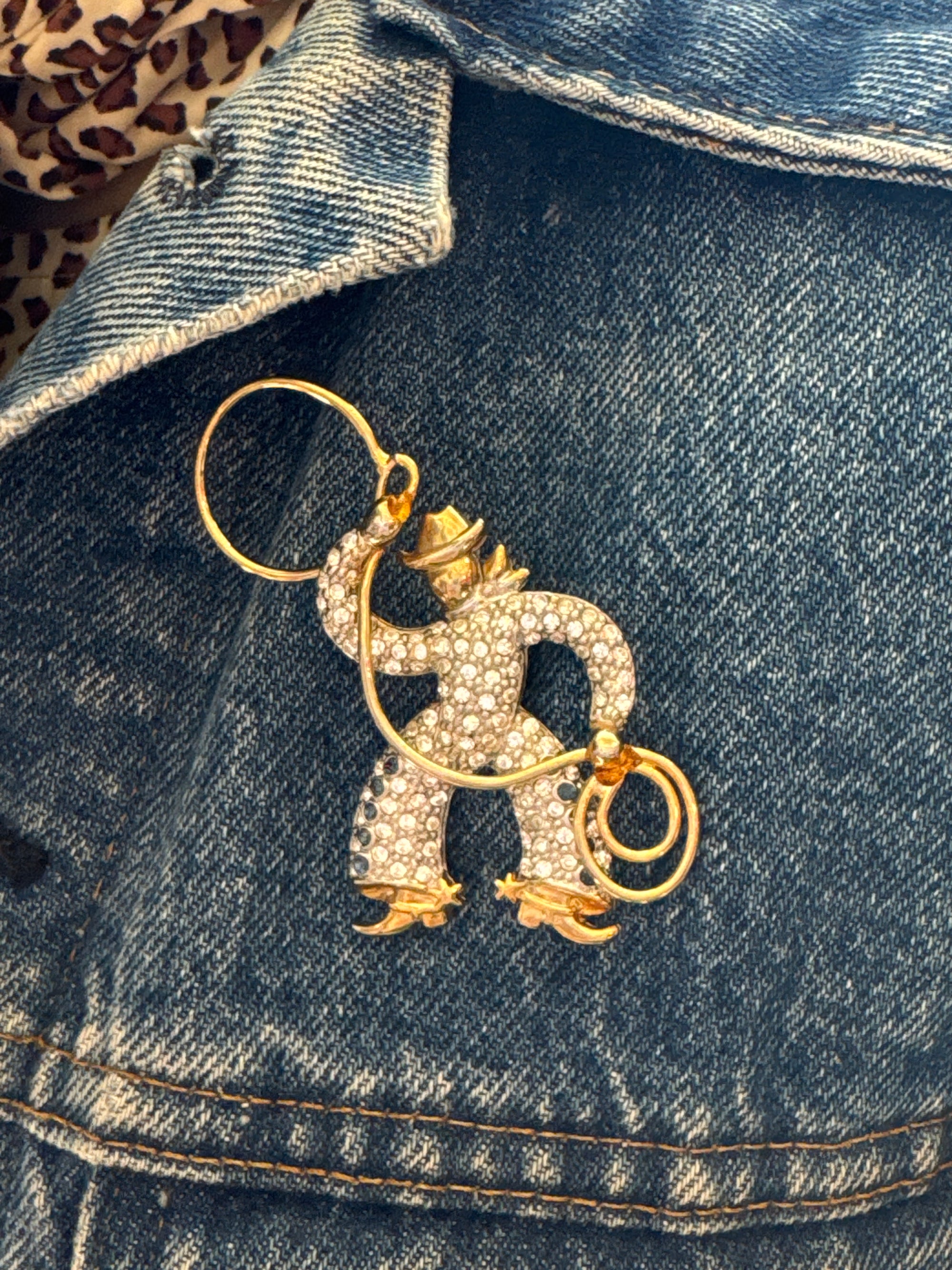 Rhinestone Cowboy Brooch