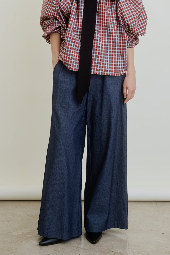Wide Leg Indigo Pant