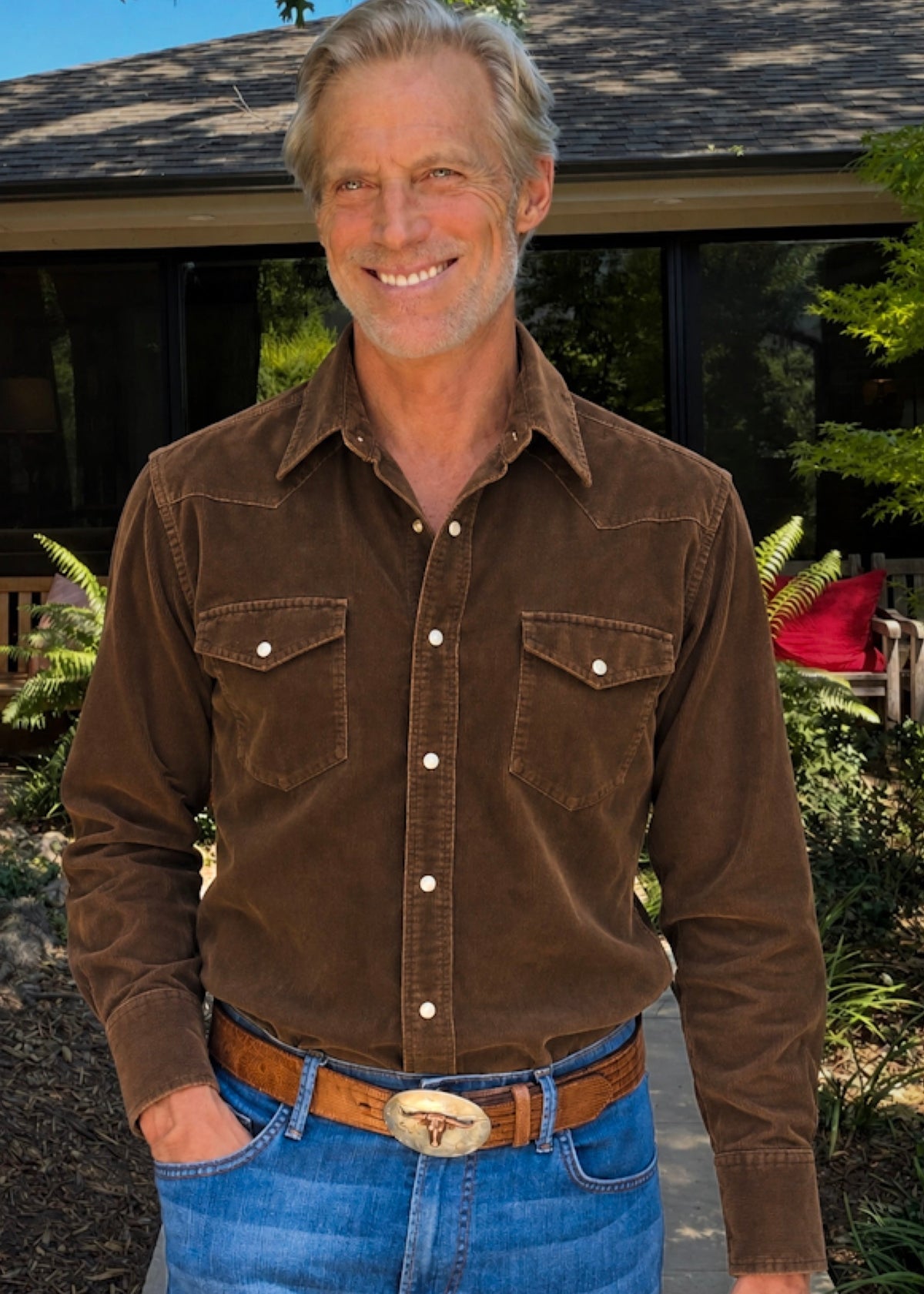 Men's Brown Corduroy Shirt