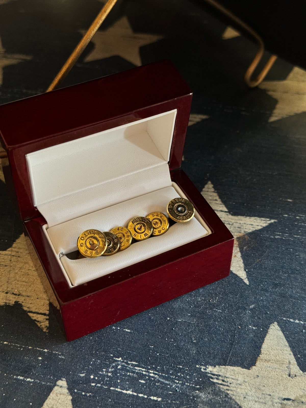 Brass Bullet Stud Set & Cufflinks