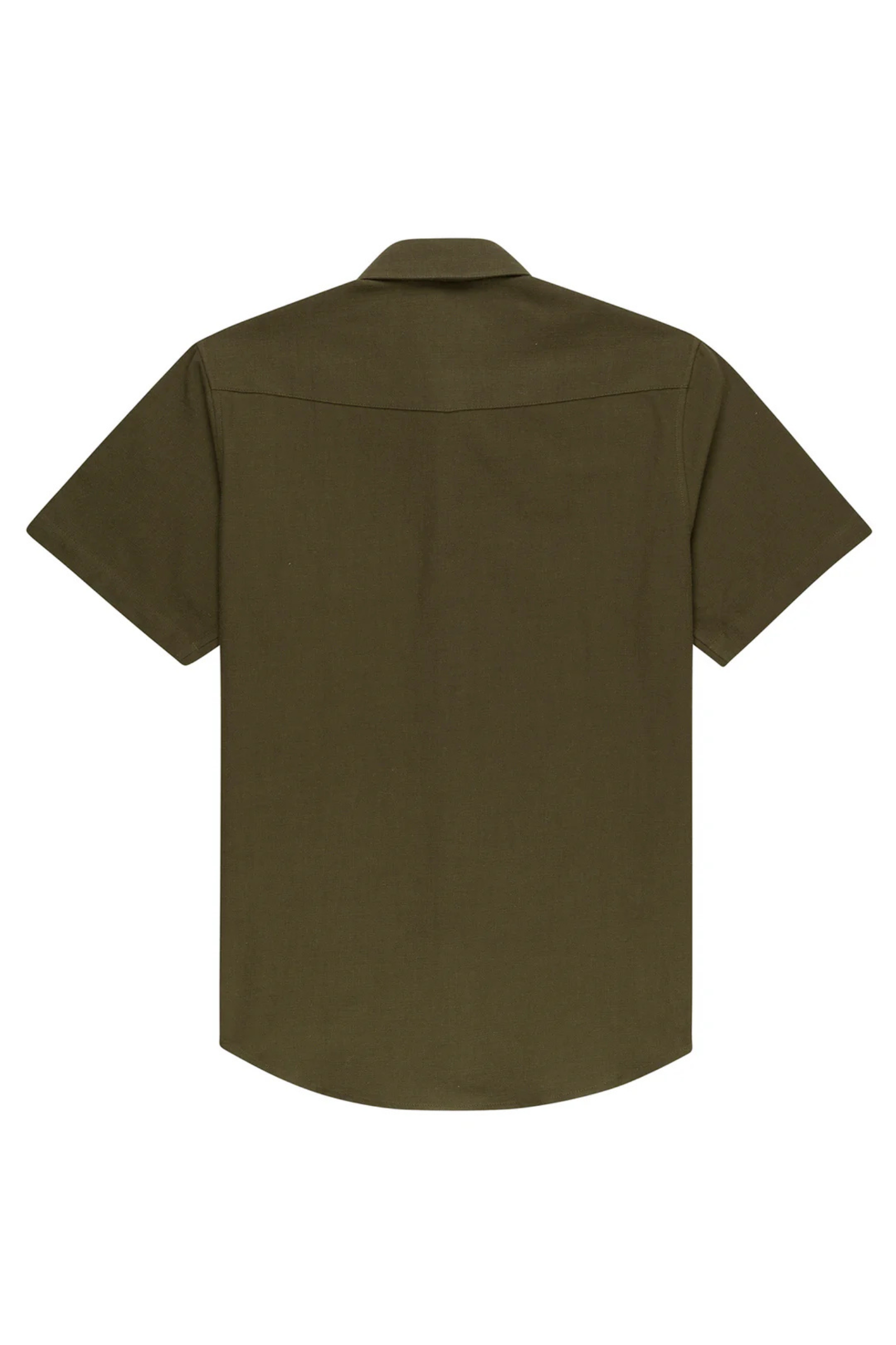 Slub Cotton Olive Drab Western Shirt